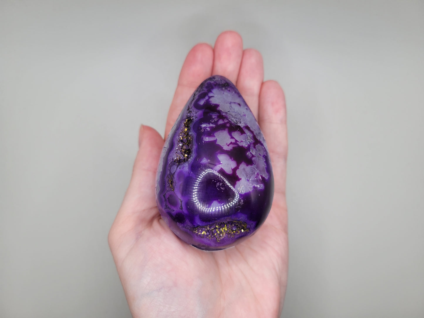 Dyed Purple Agate Egg