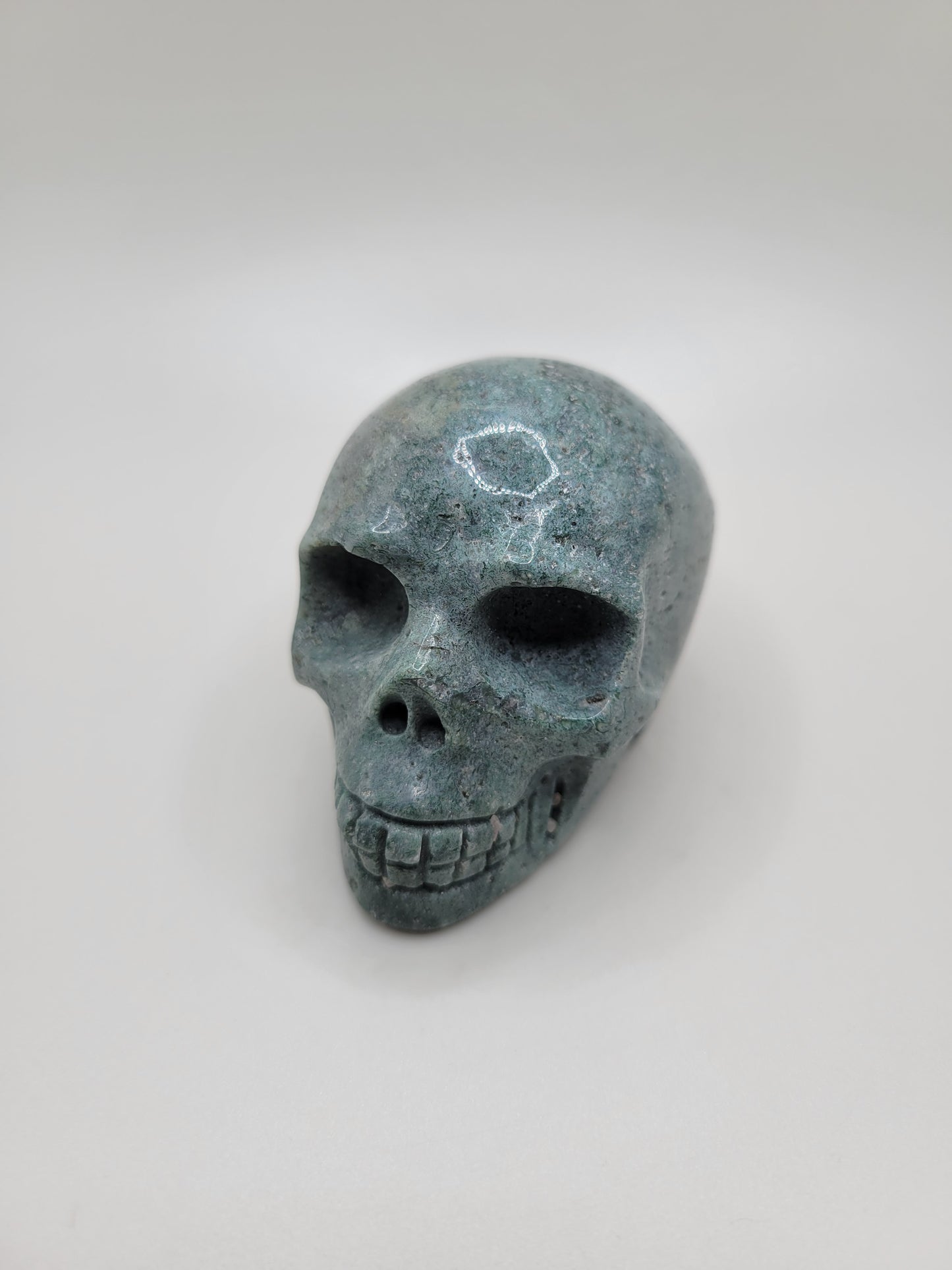 Moss Agate Skull