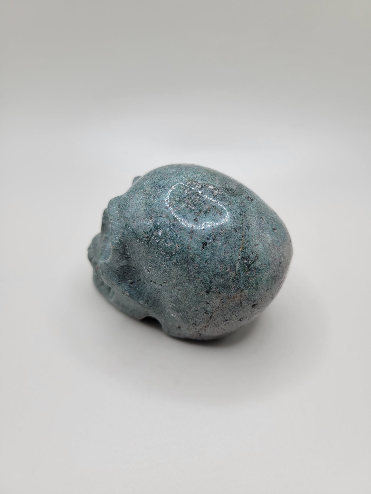 Moss Agate Skull