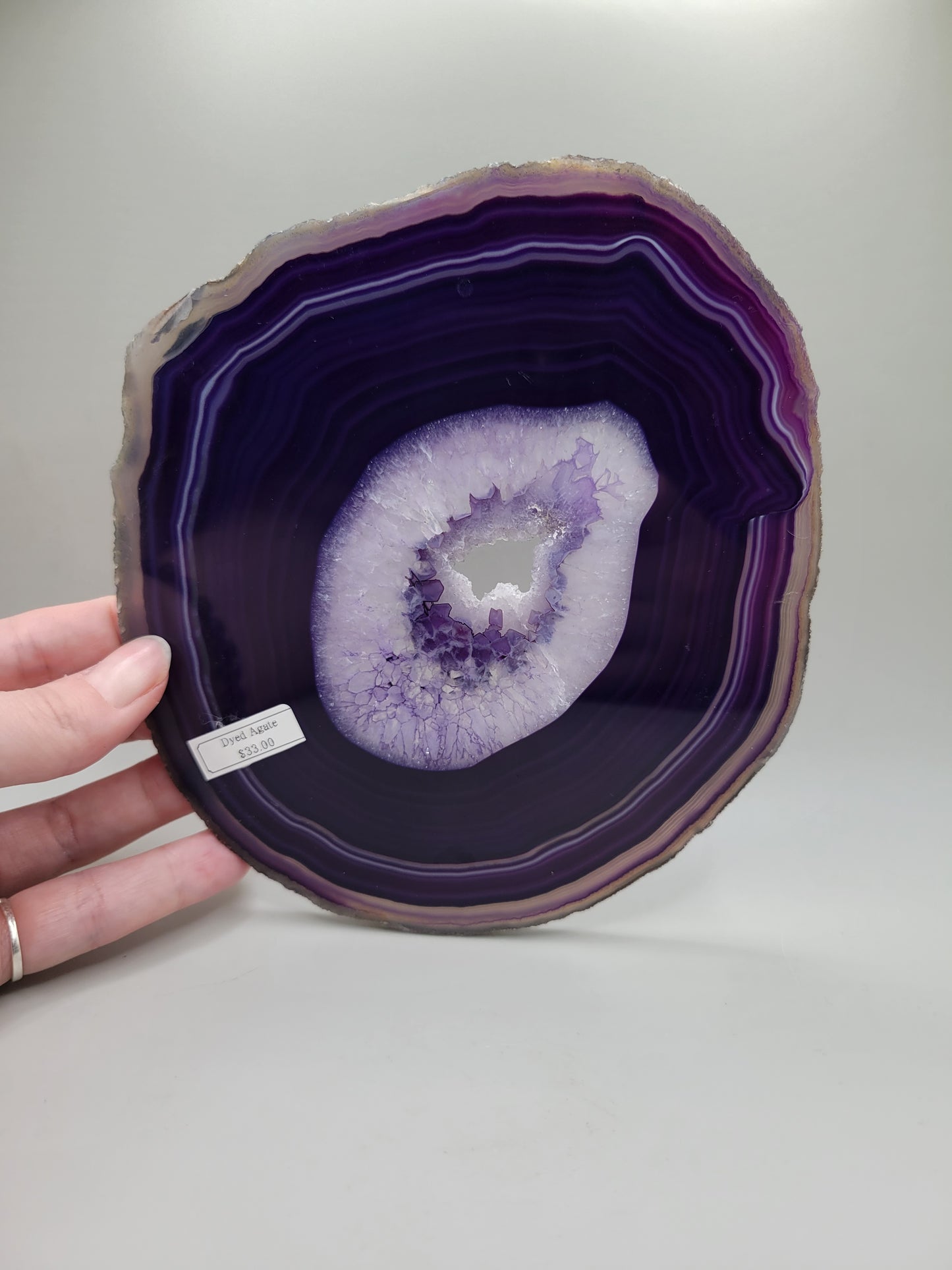 Dyed Purple Agate Slice
