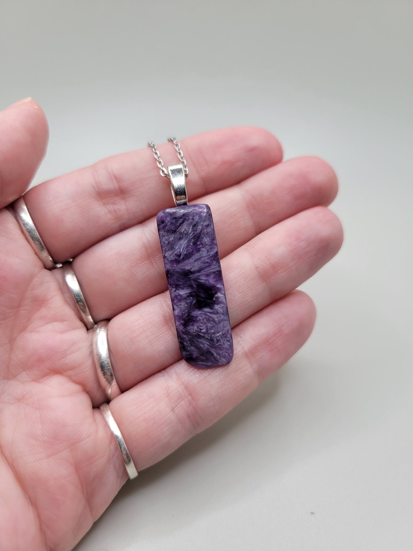 Charoite Pendant and Necklace