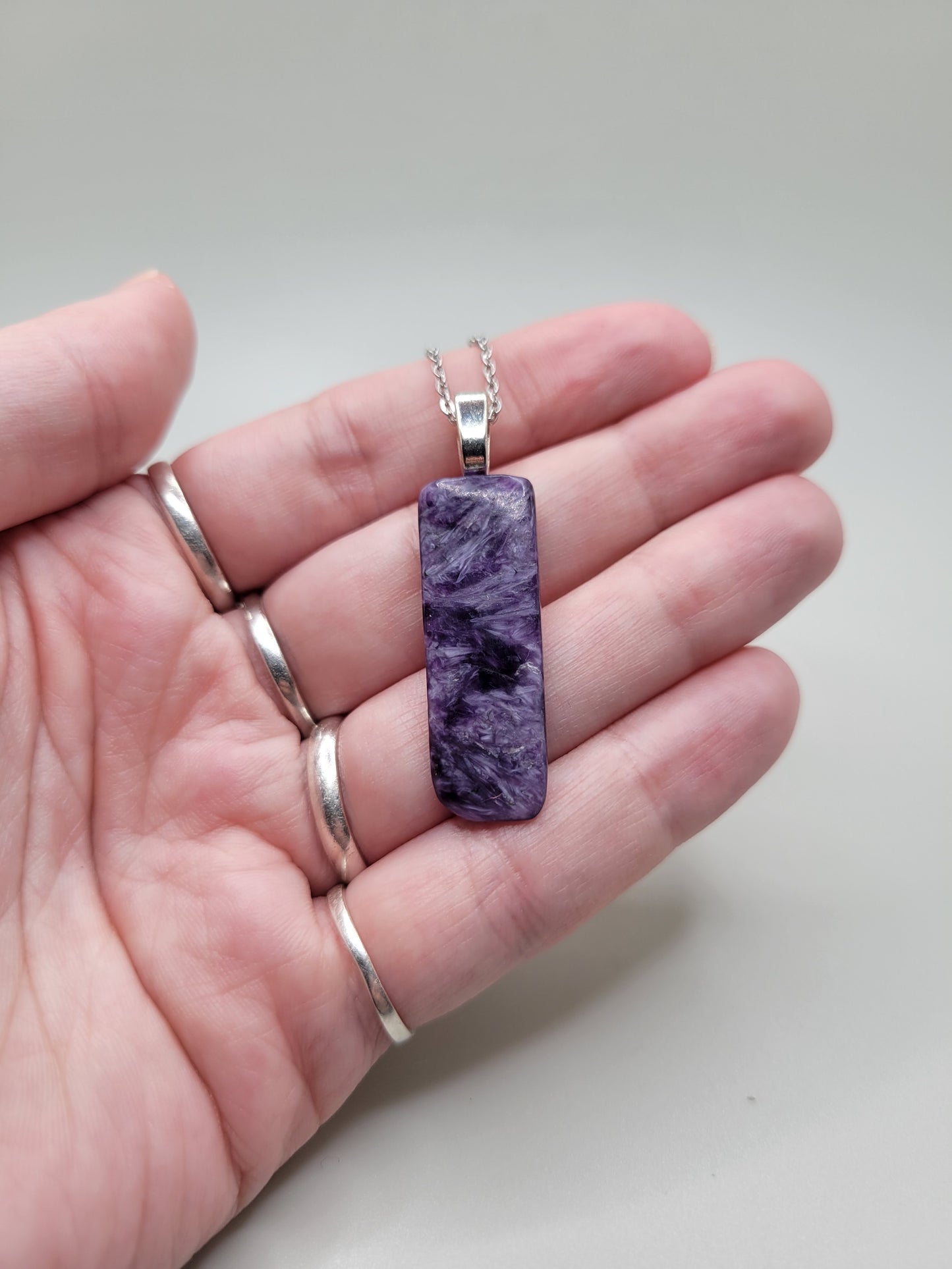 Charoite Pendant and Necklace