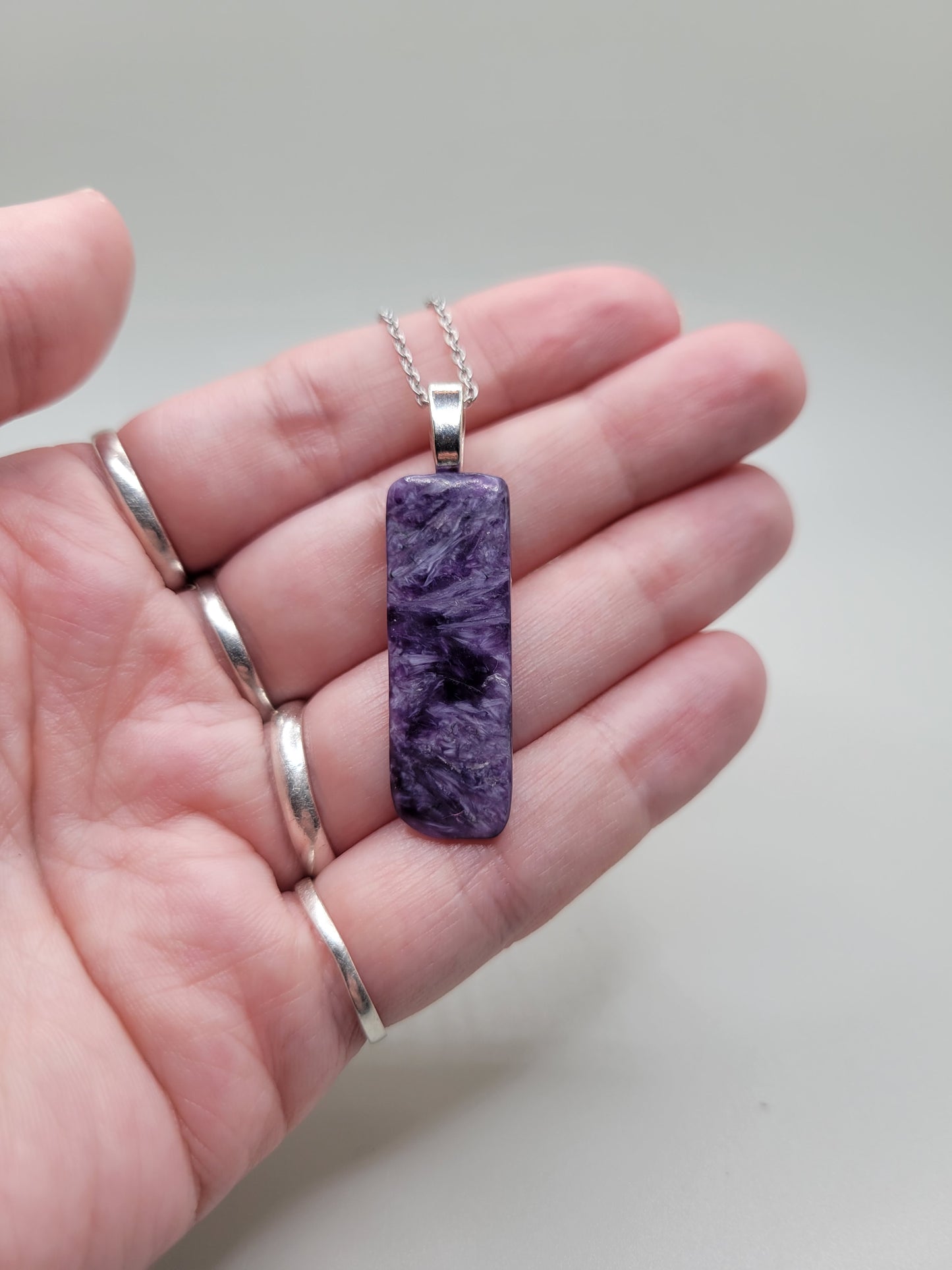 Charoite Pendant and Necklace