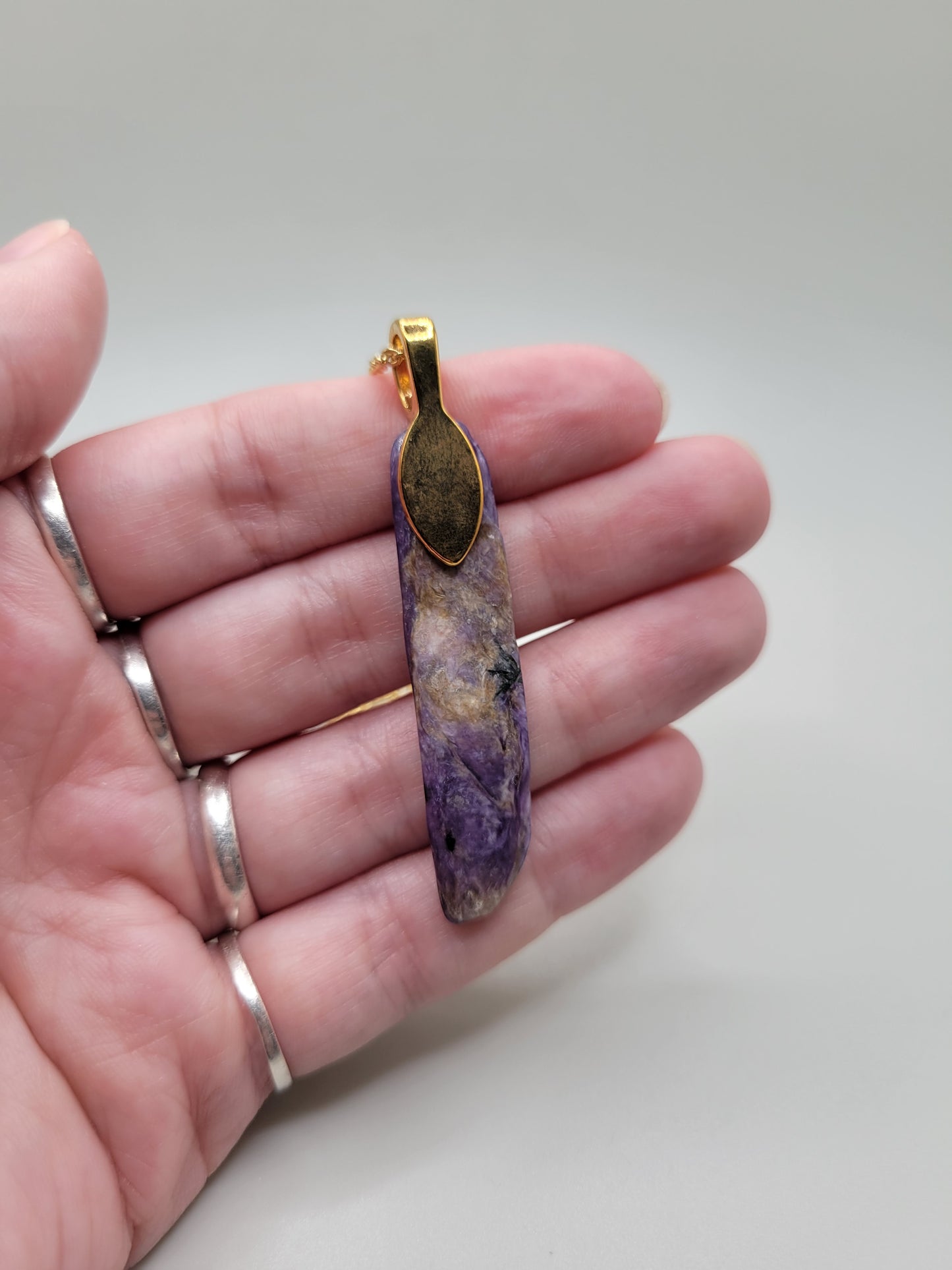 Charoite Pendant and Necklace