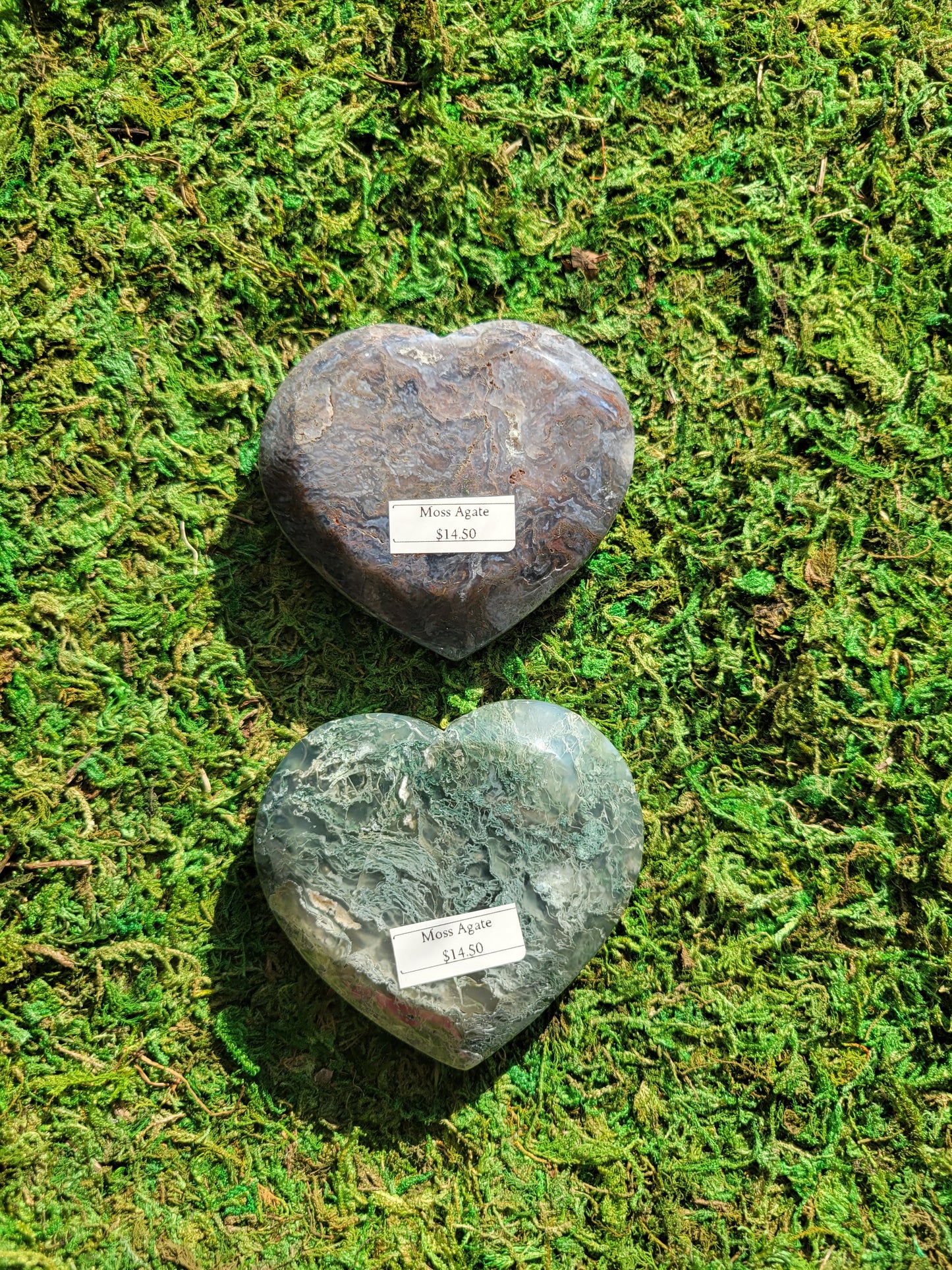 Moss Agate Heart Bowl