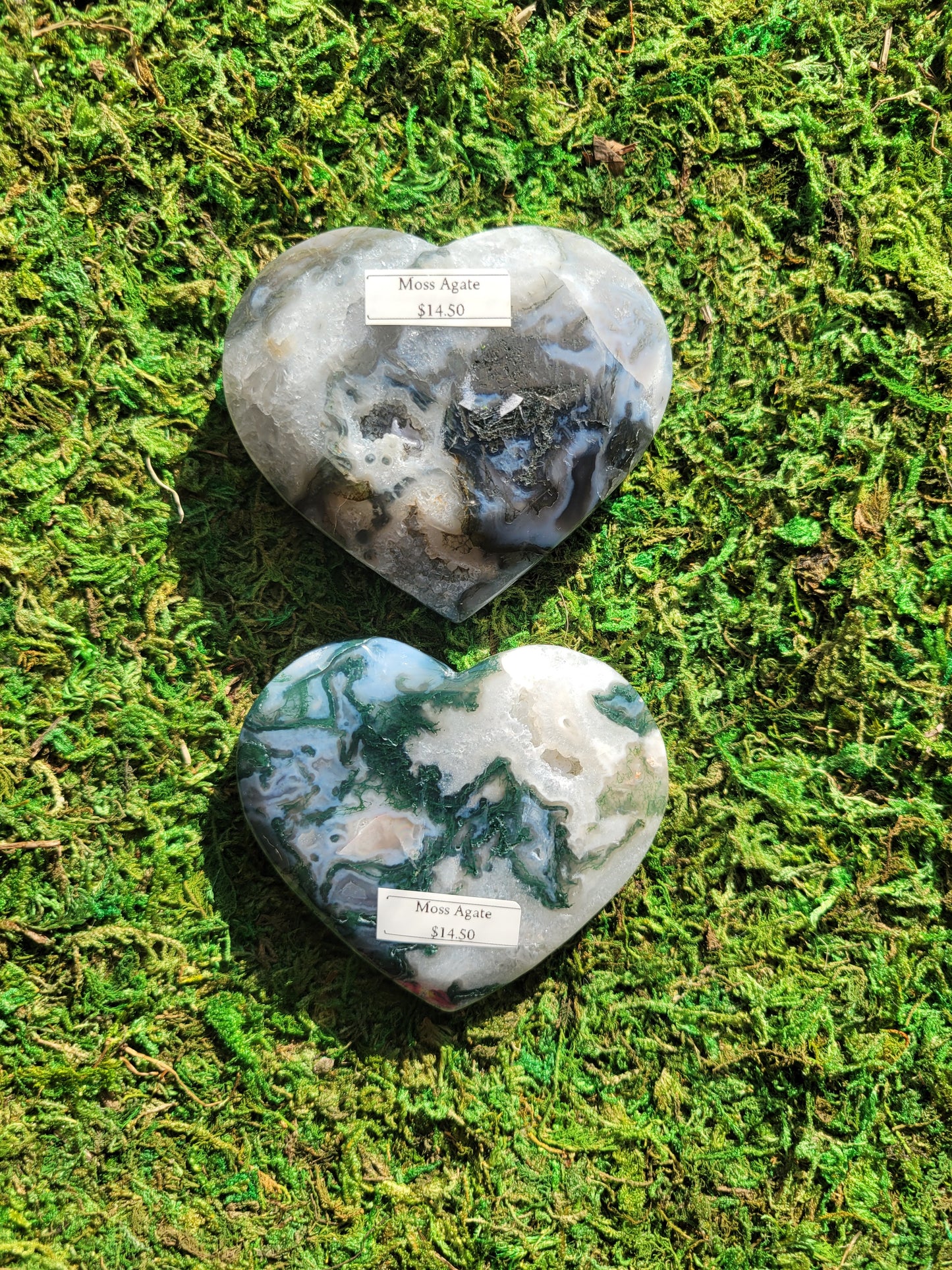 Moss Agate Heart Bowl