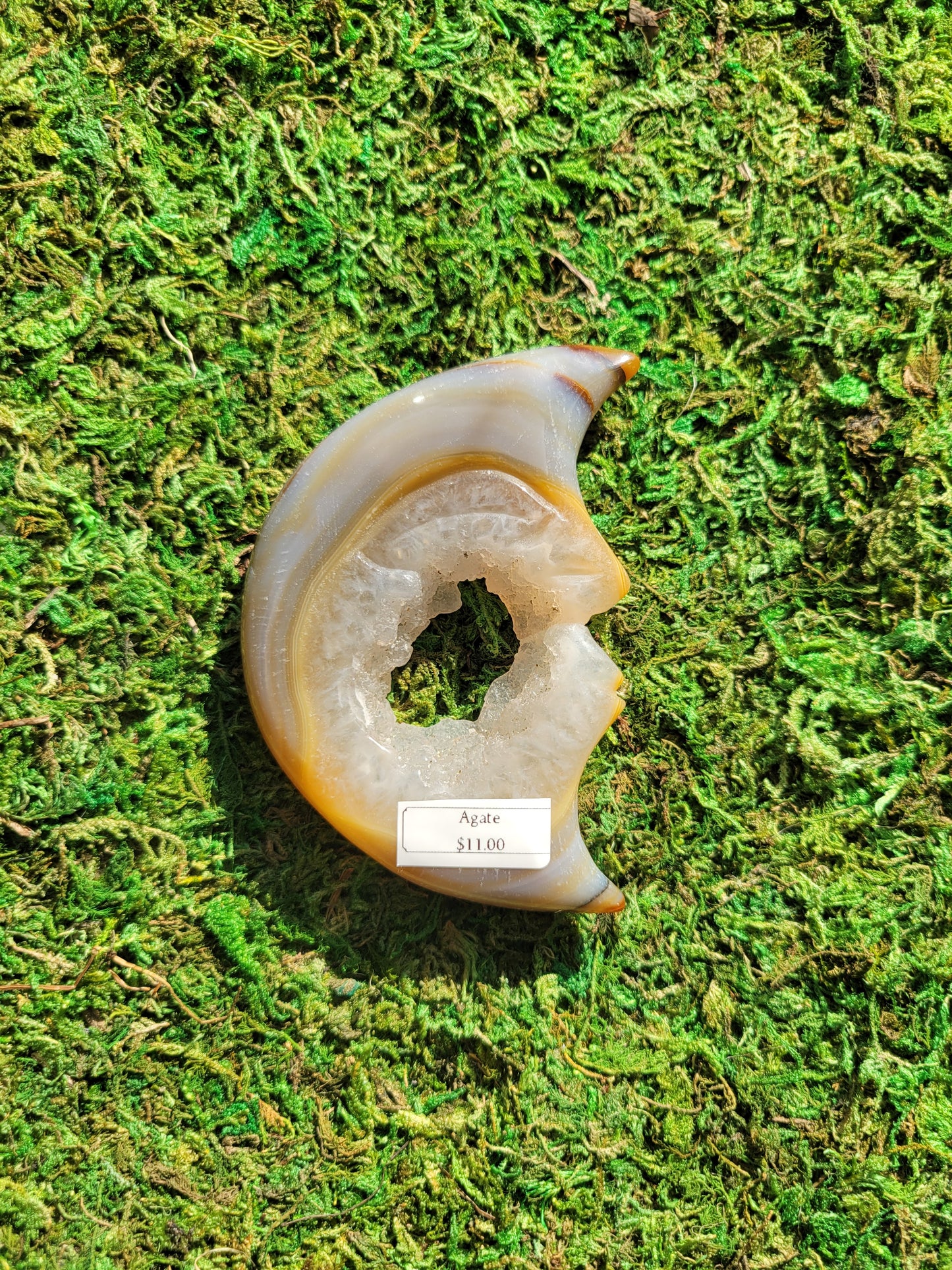 Agate Drusy Moon