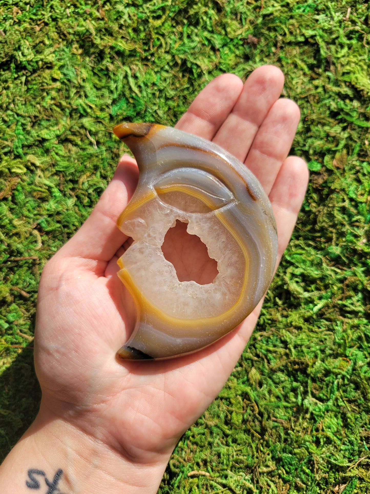 Agate Drusy Moon