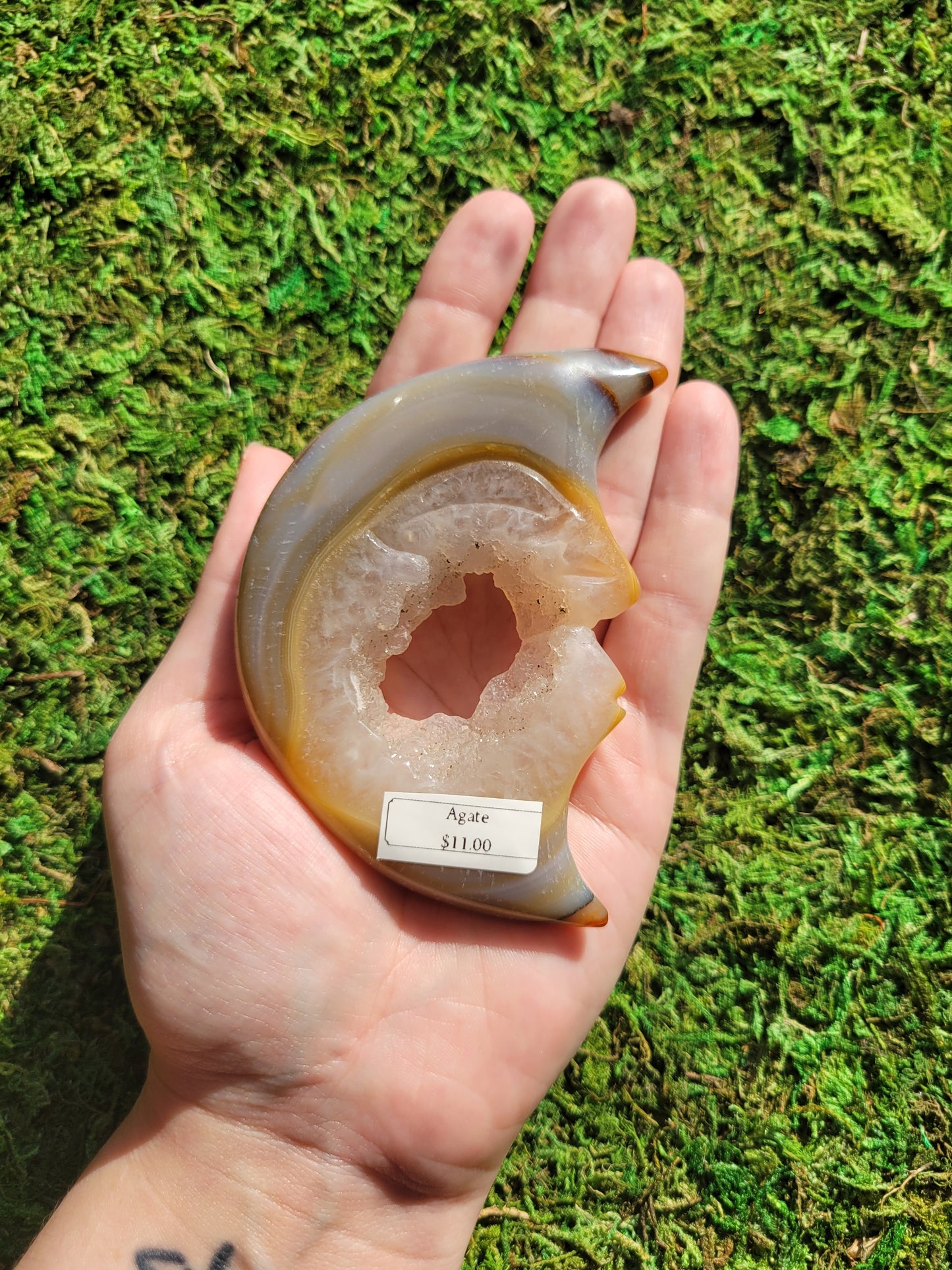 Agate Drusy Moon