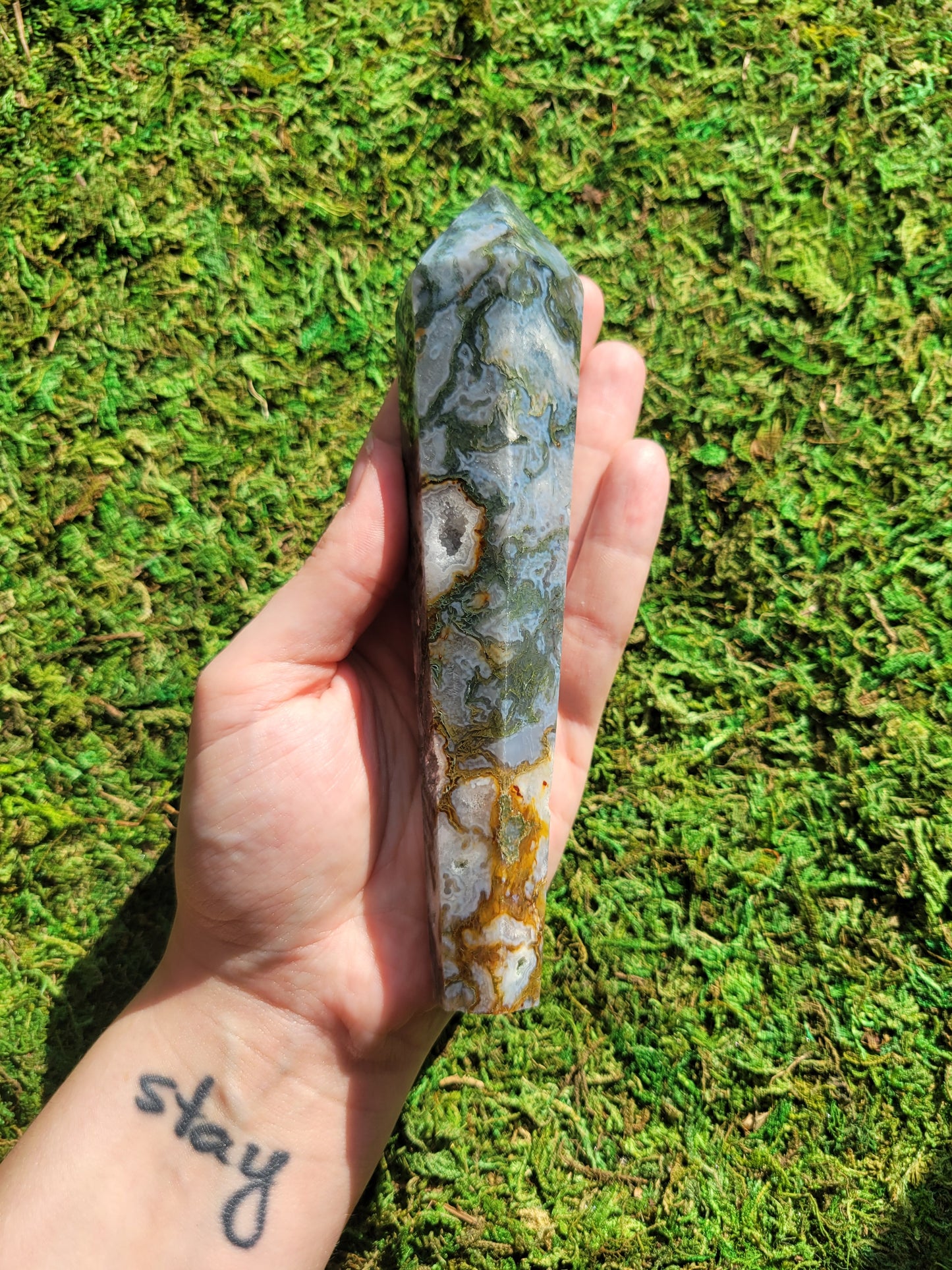 Moss Agate Scepter