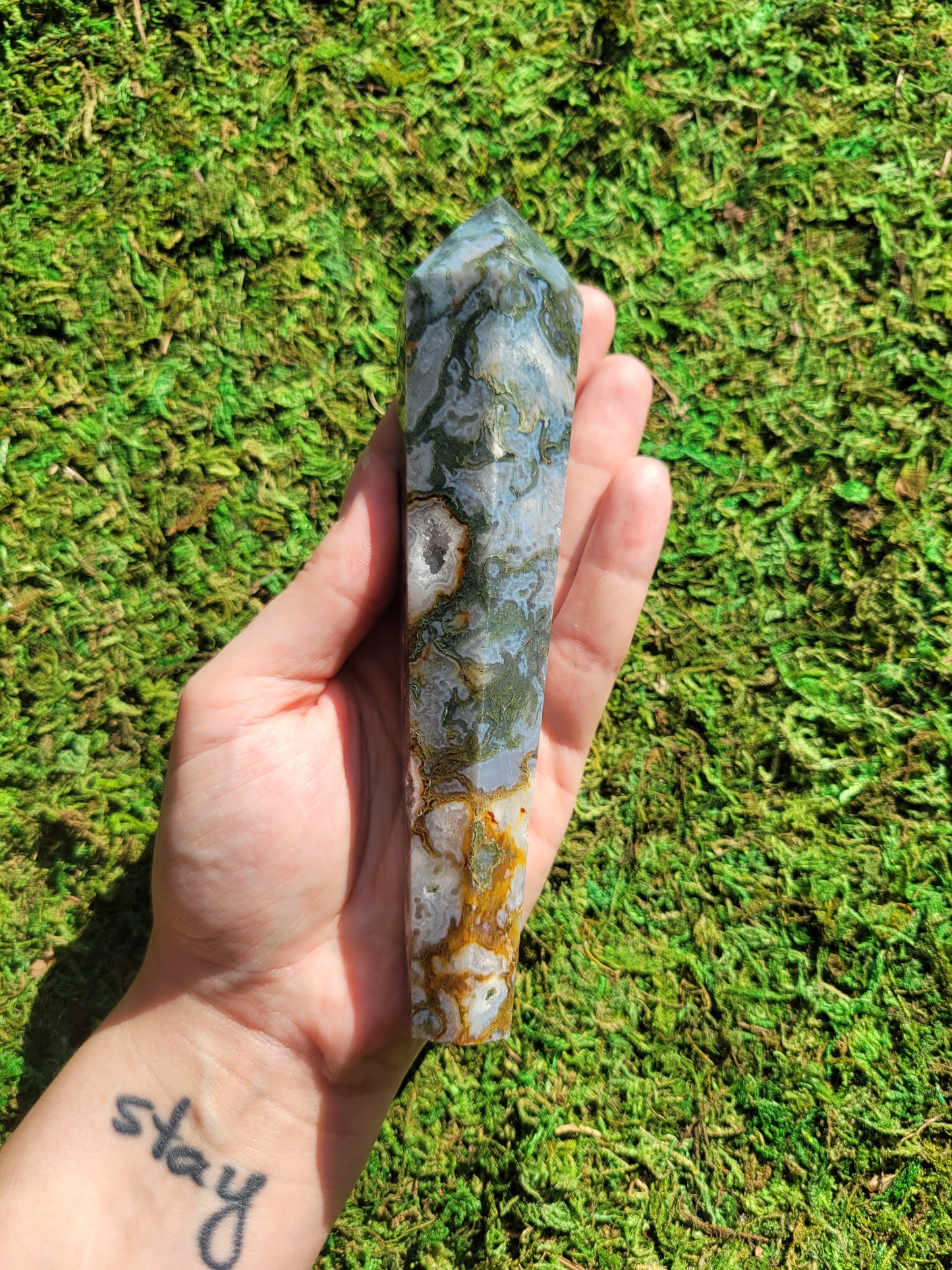 Moss Agate Scepter