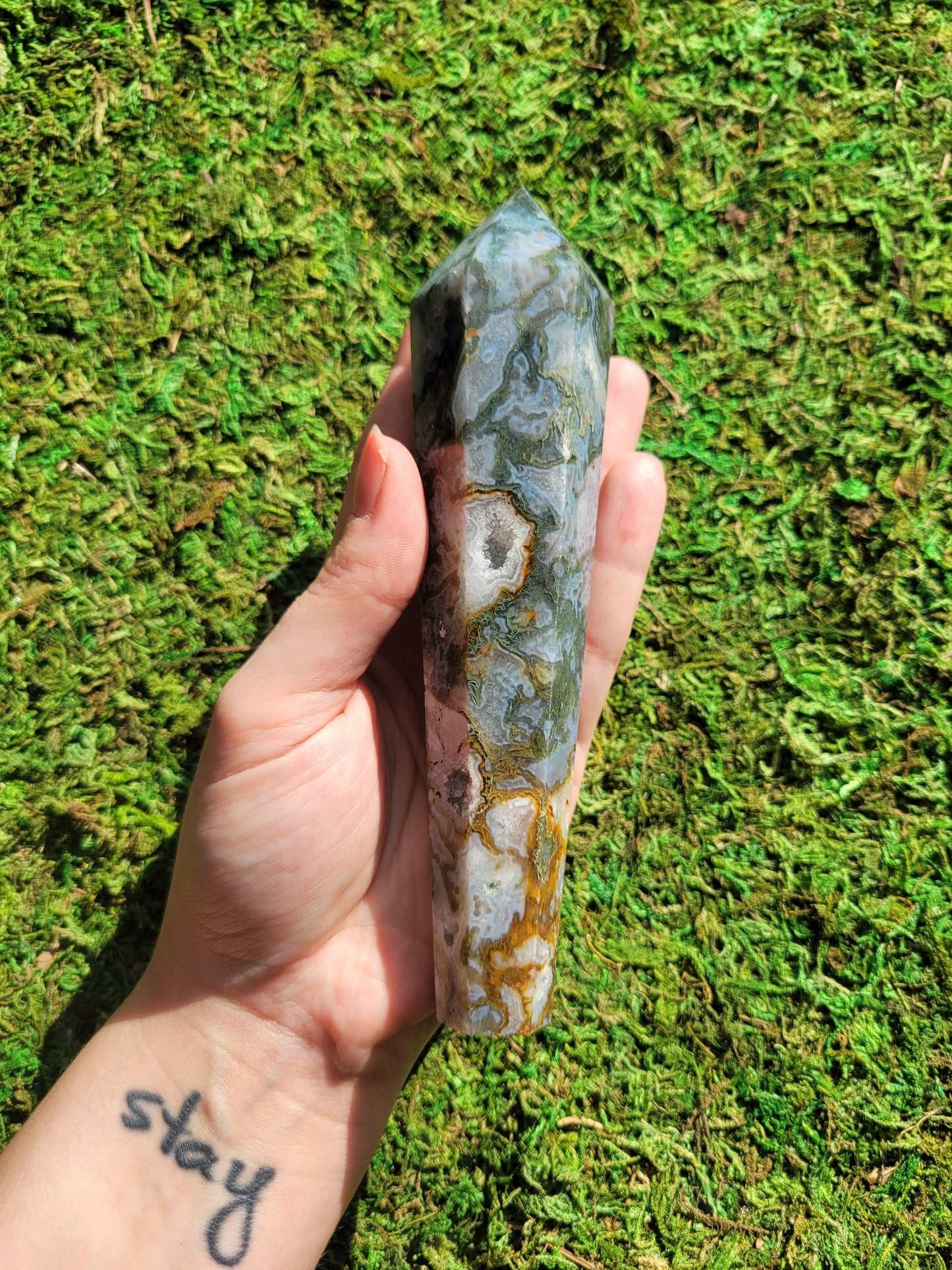 Moss Agate Scepter