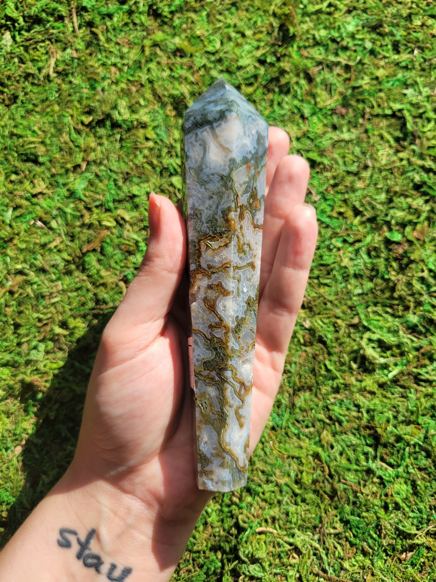 Moss Agate Scepter