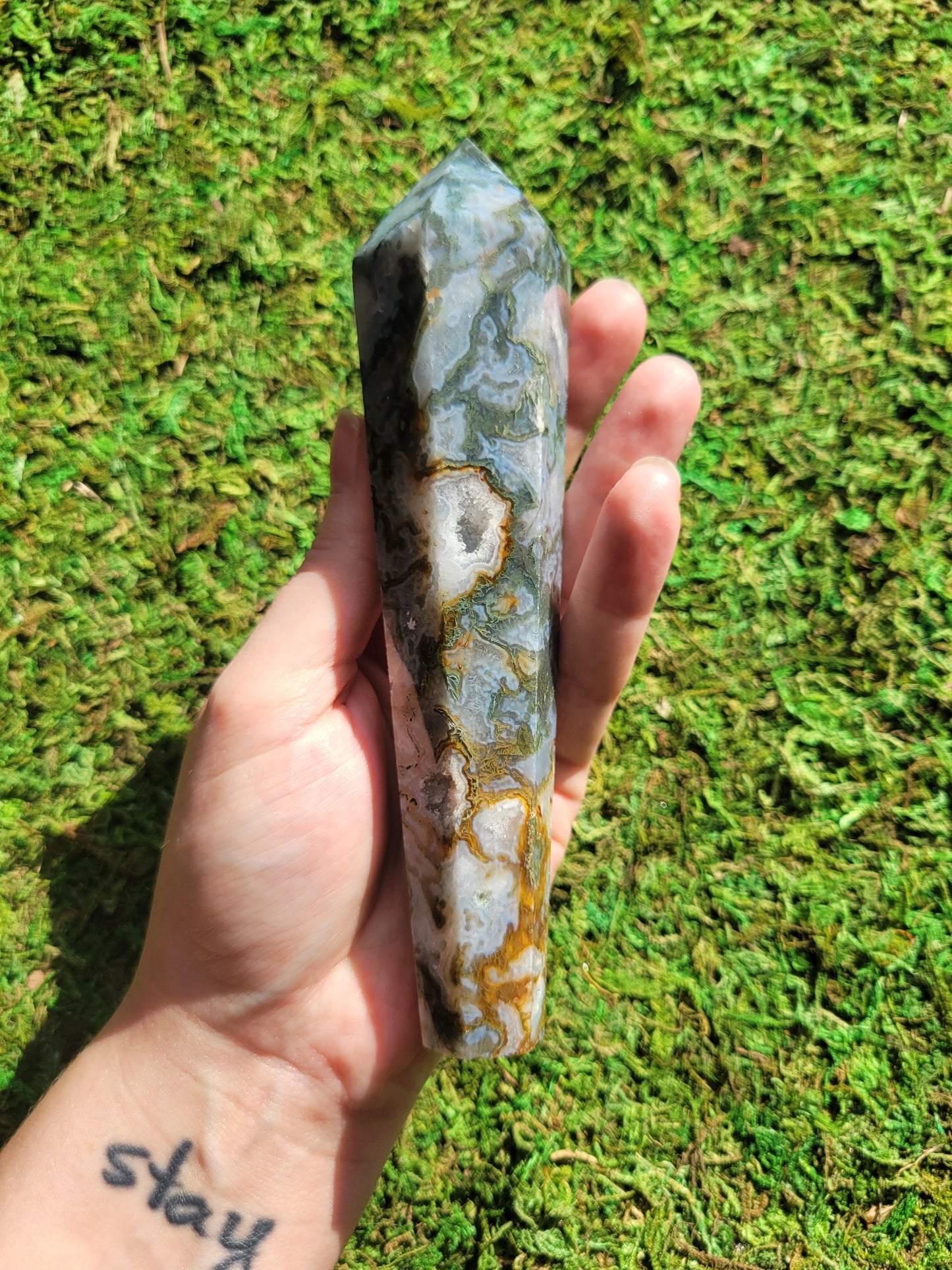 Moss Agate Scepter