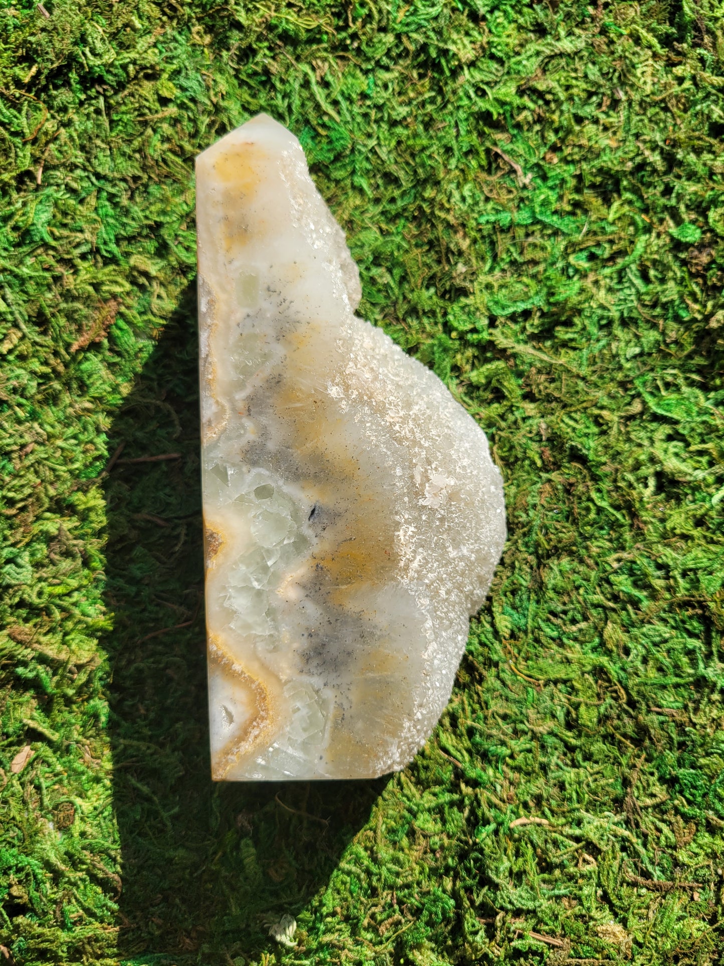 Feather Fluorite Drusy Tower