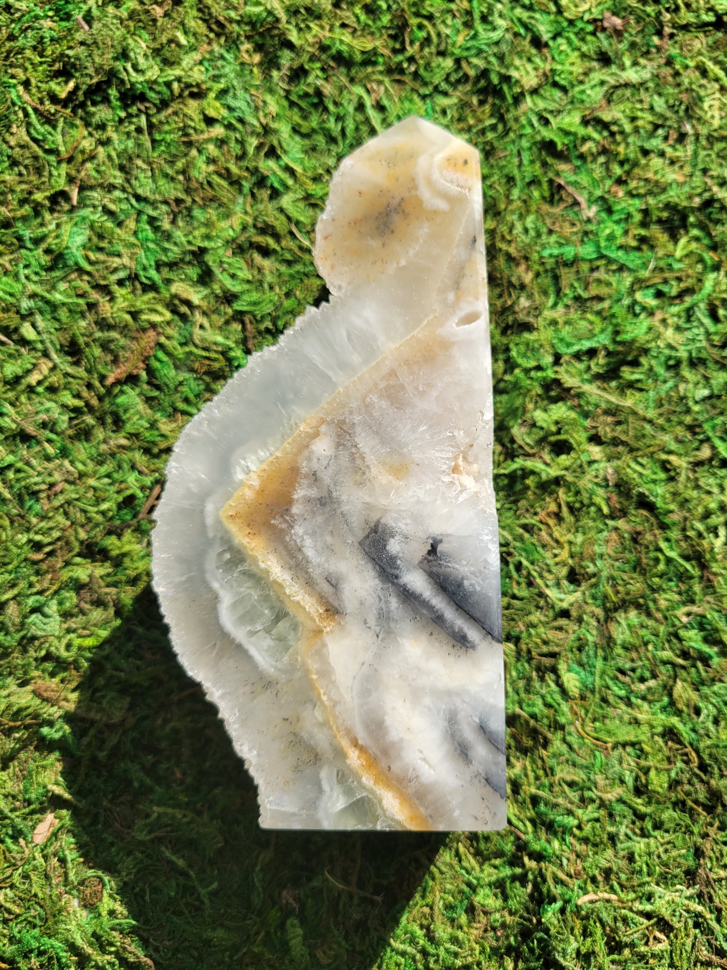 Feather Fluorite Drusy Tower