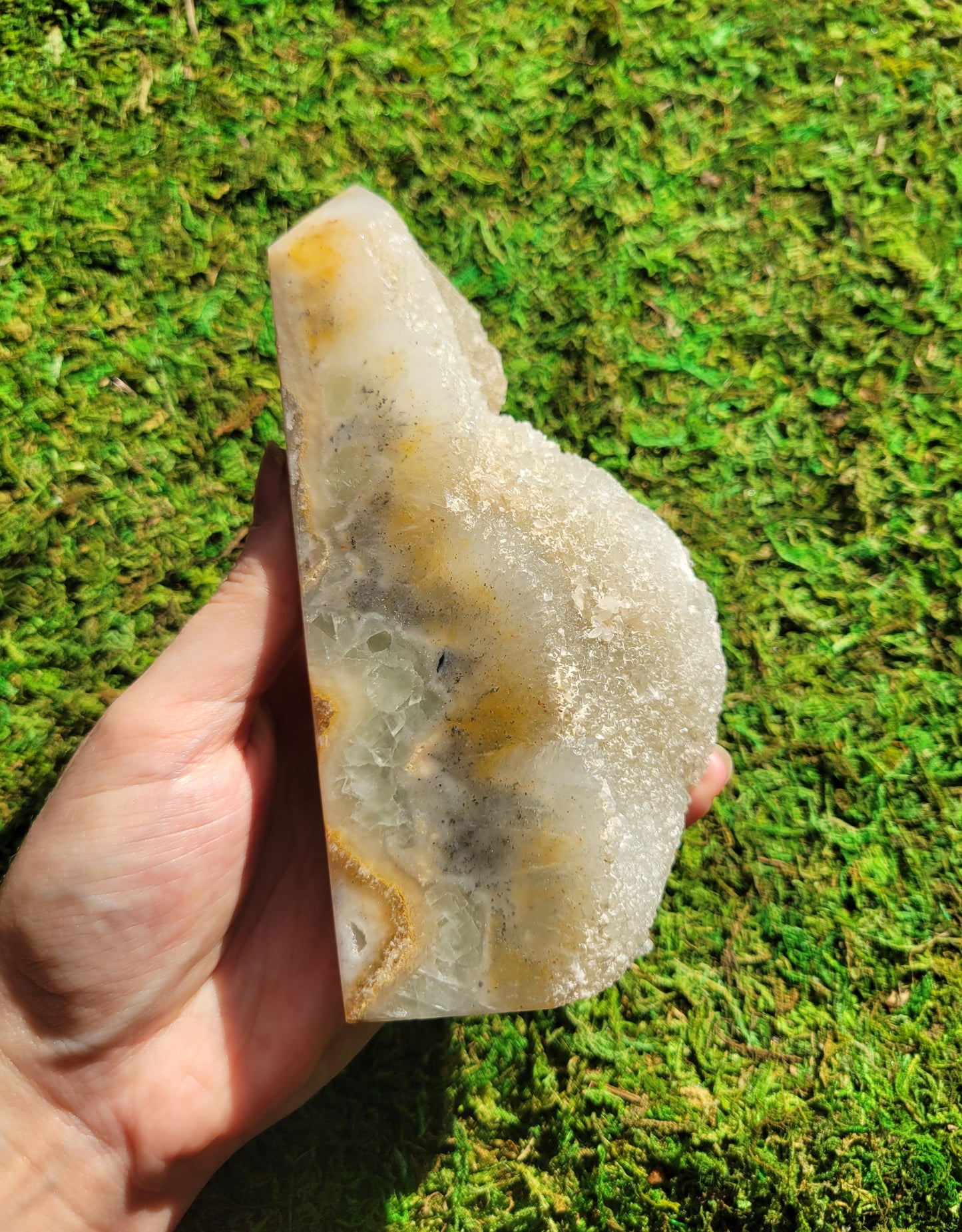 Feather Fluorite Drusy Tower