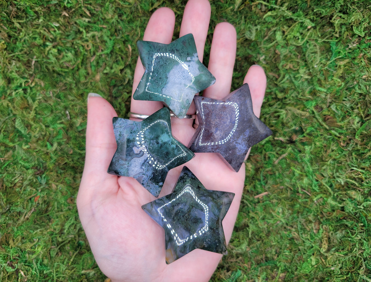 Moss Agate Stars