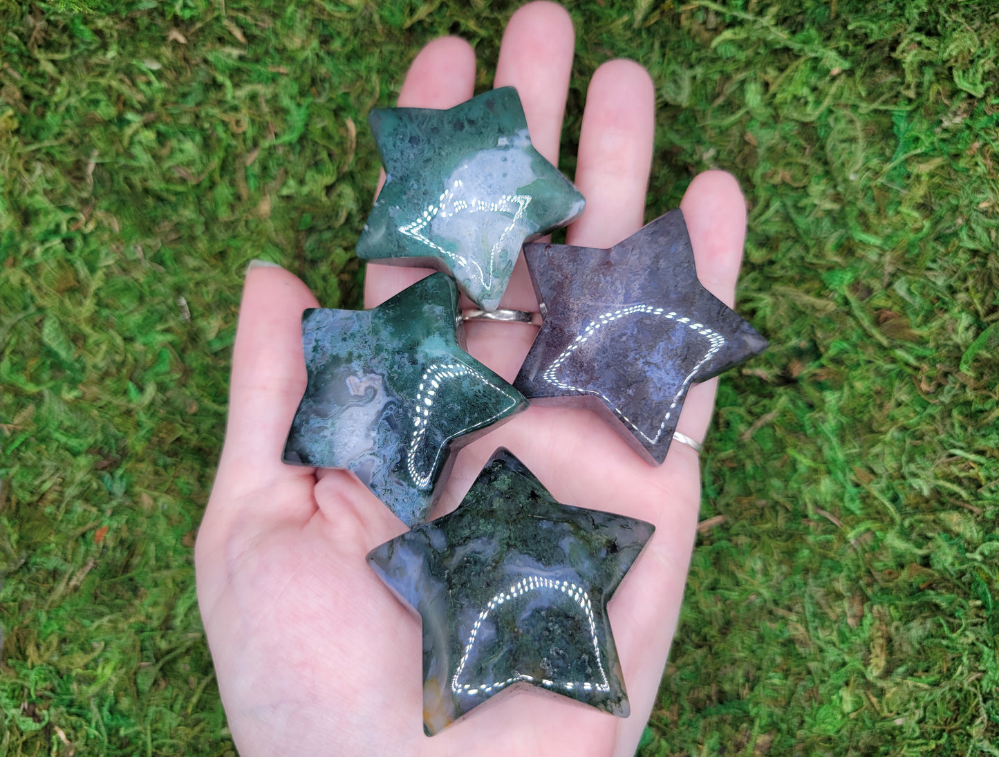 Moss Agate Stars
