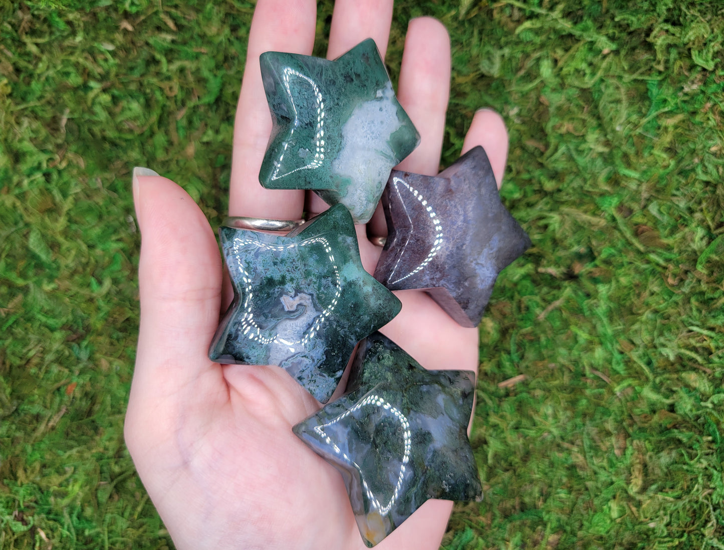 Moss Agate Stars