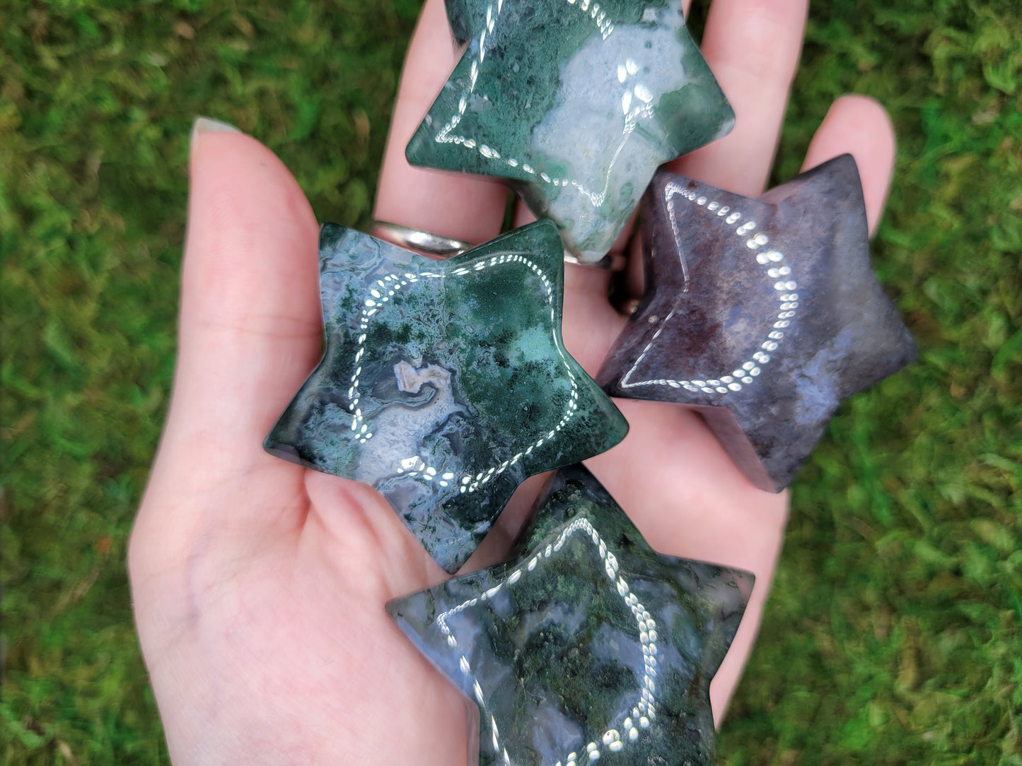Moss Agate Stars