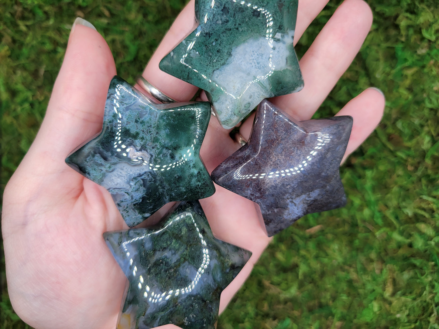 Moss Agate Stars