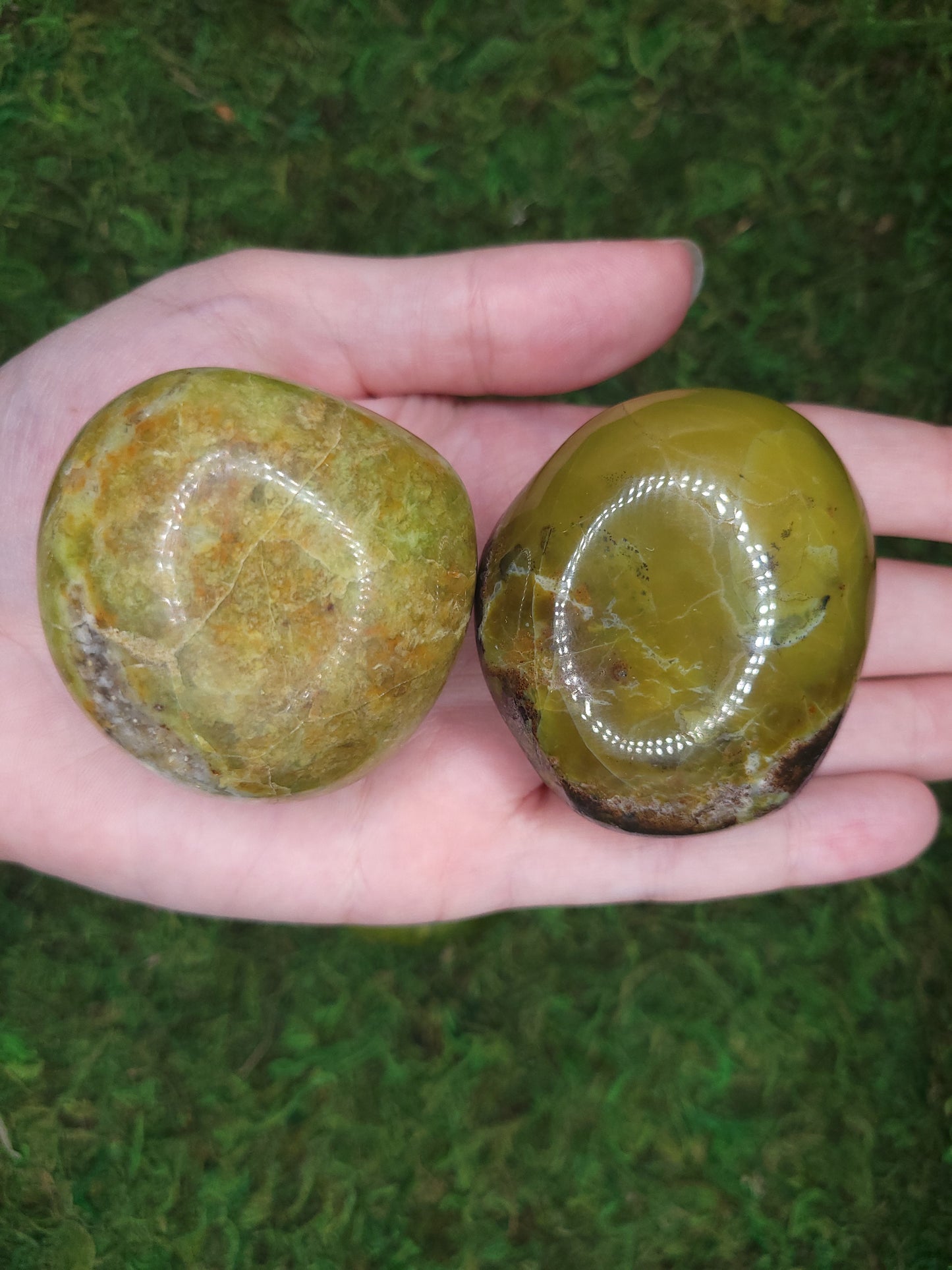 Green Opal Palm Stones
