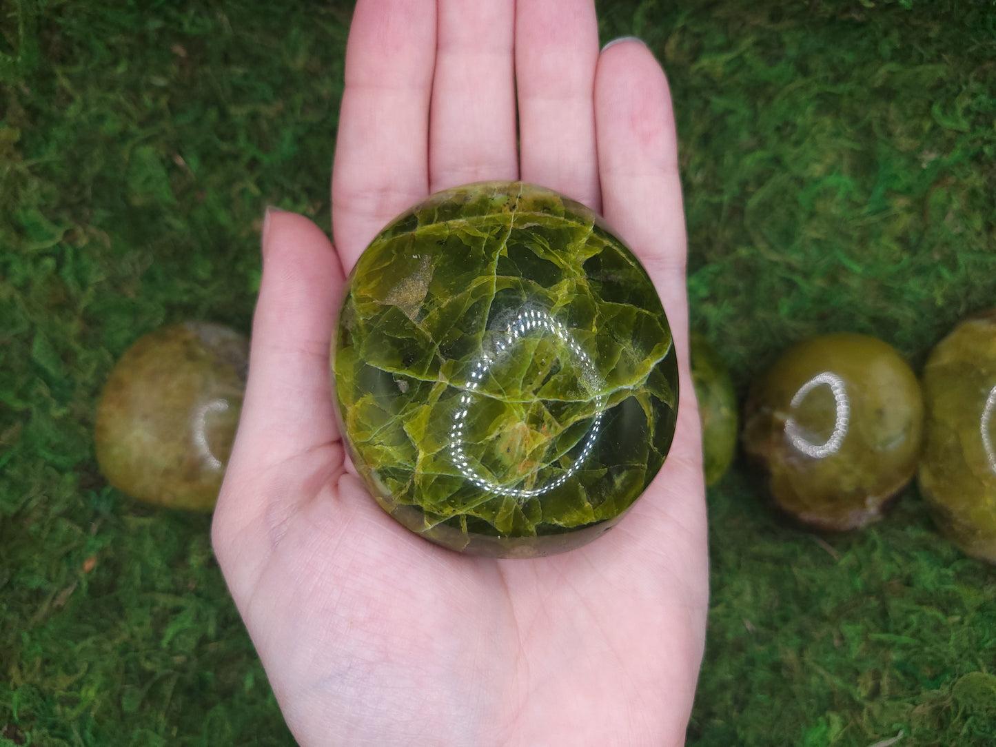 Green Opal Palm Stones