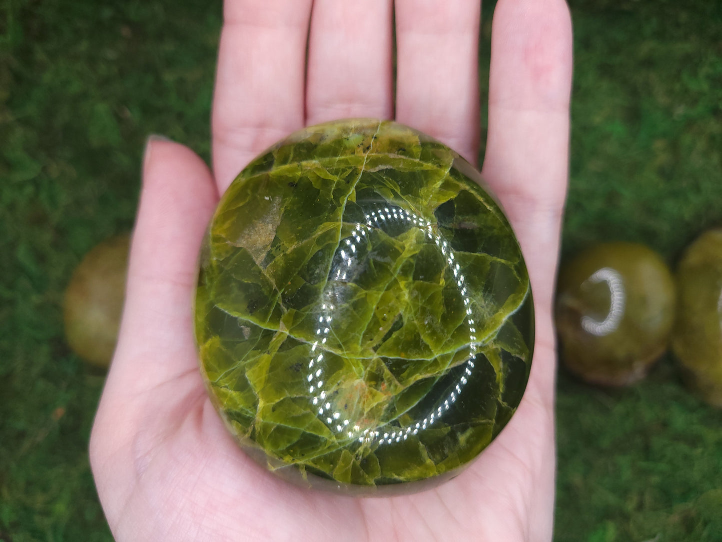 Green Opal Palm Stones