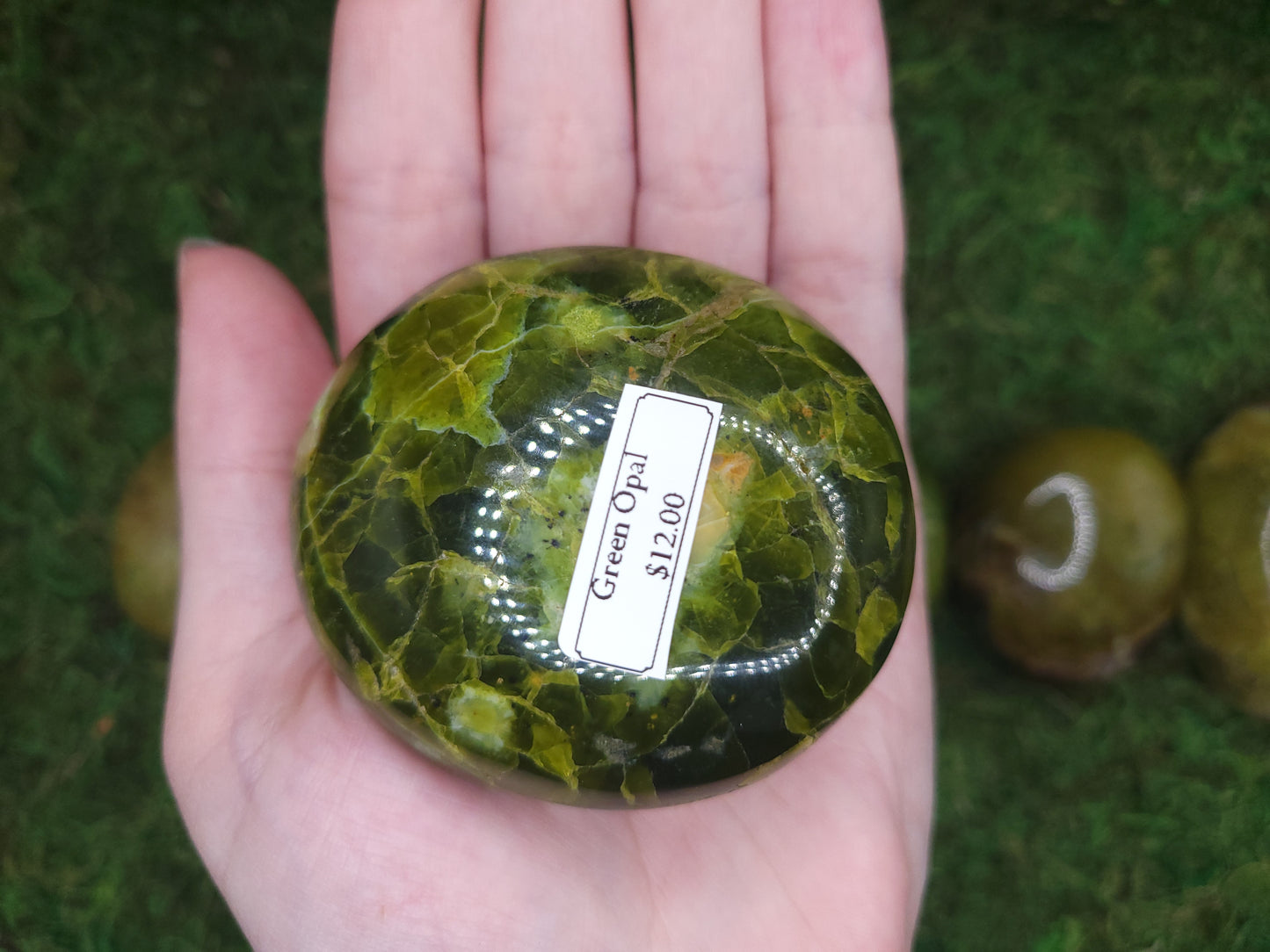 Green Opal Palm Stones