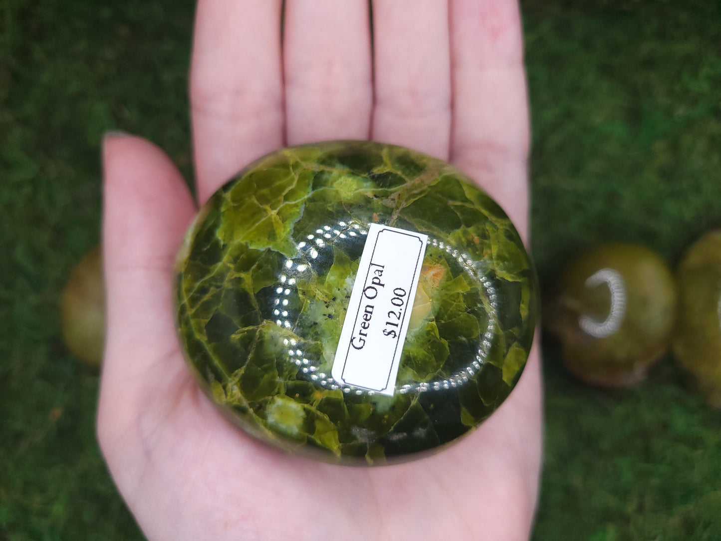 Green Opal Palm Stones