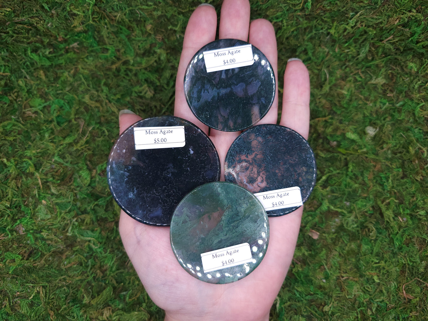 Moss Agate Coins