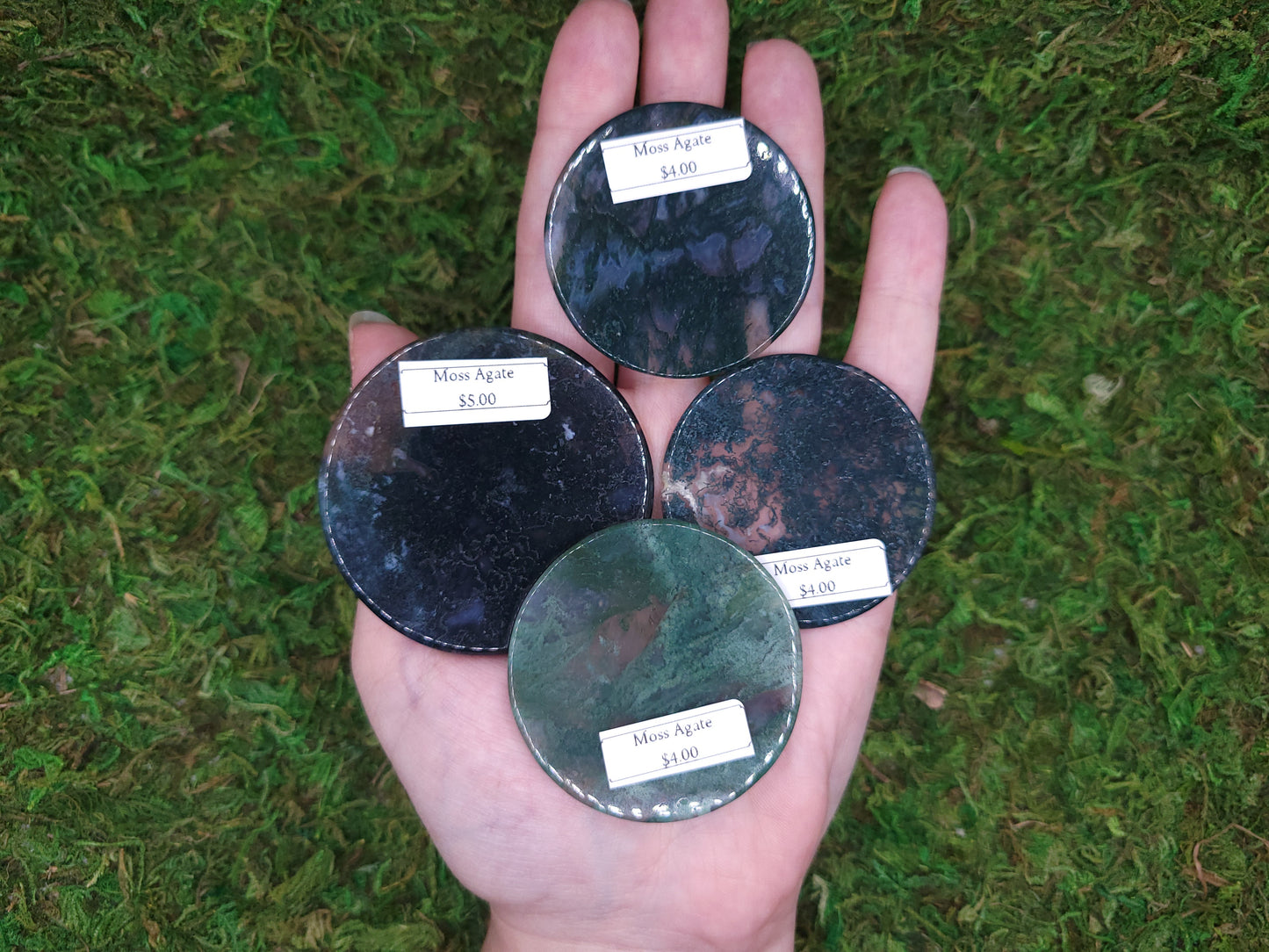Moss Agate Coins
