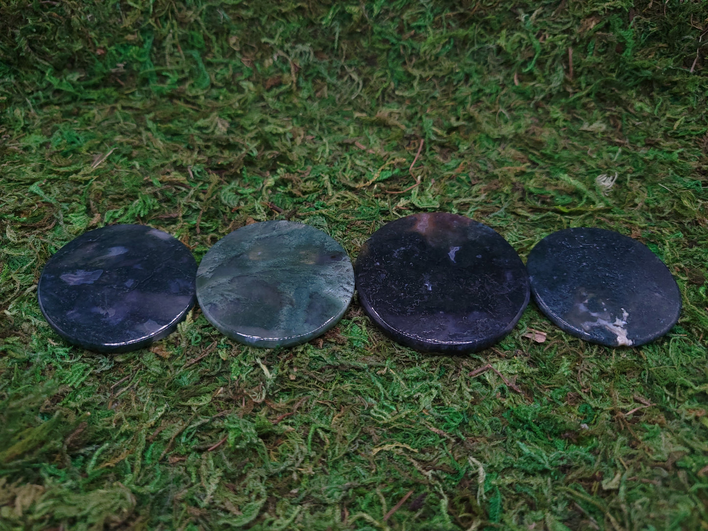 Moss Agate Coins