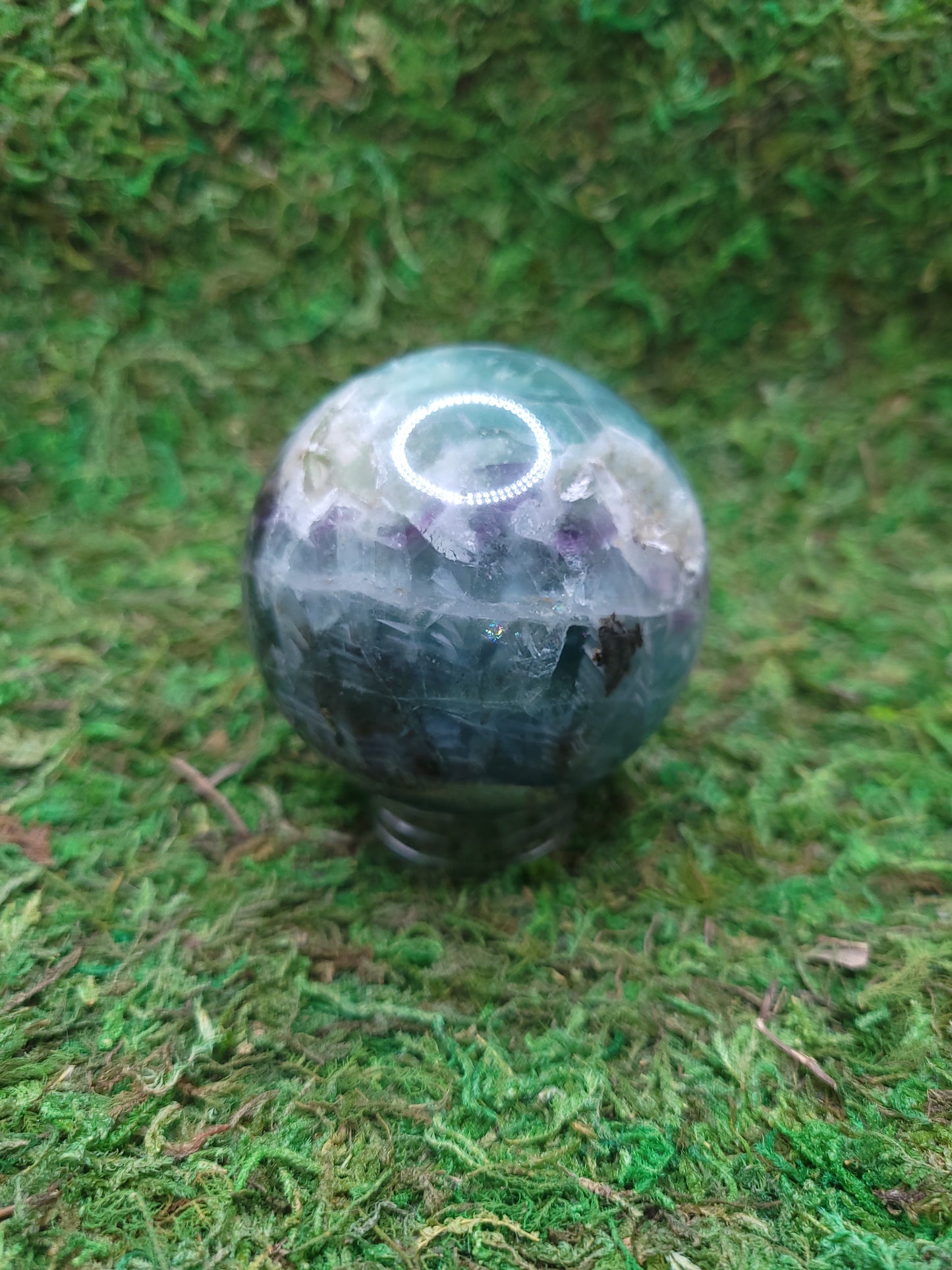 Feather Fluorite Sphere
