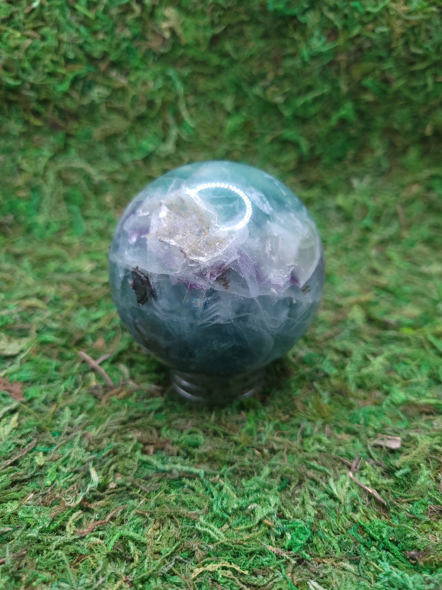 Feather Fluorite Sphere