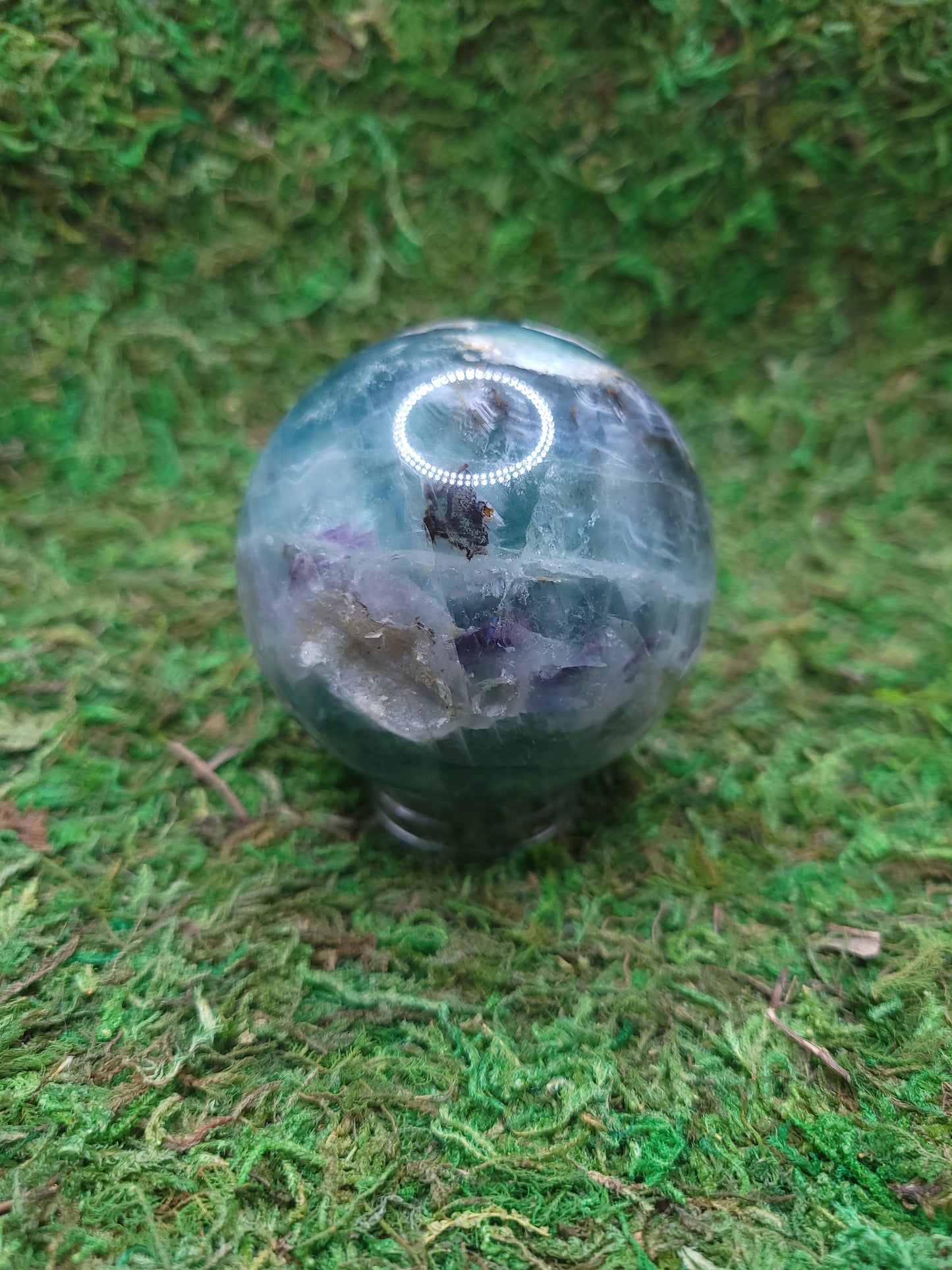 Feather Fluorite Sphere