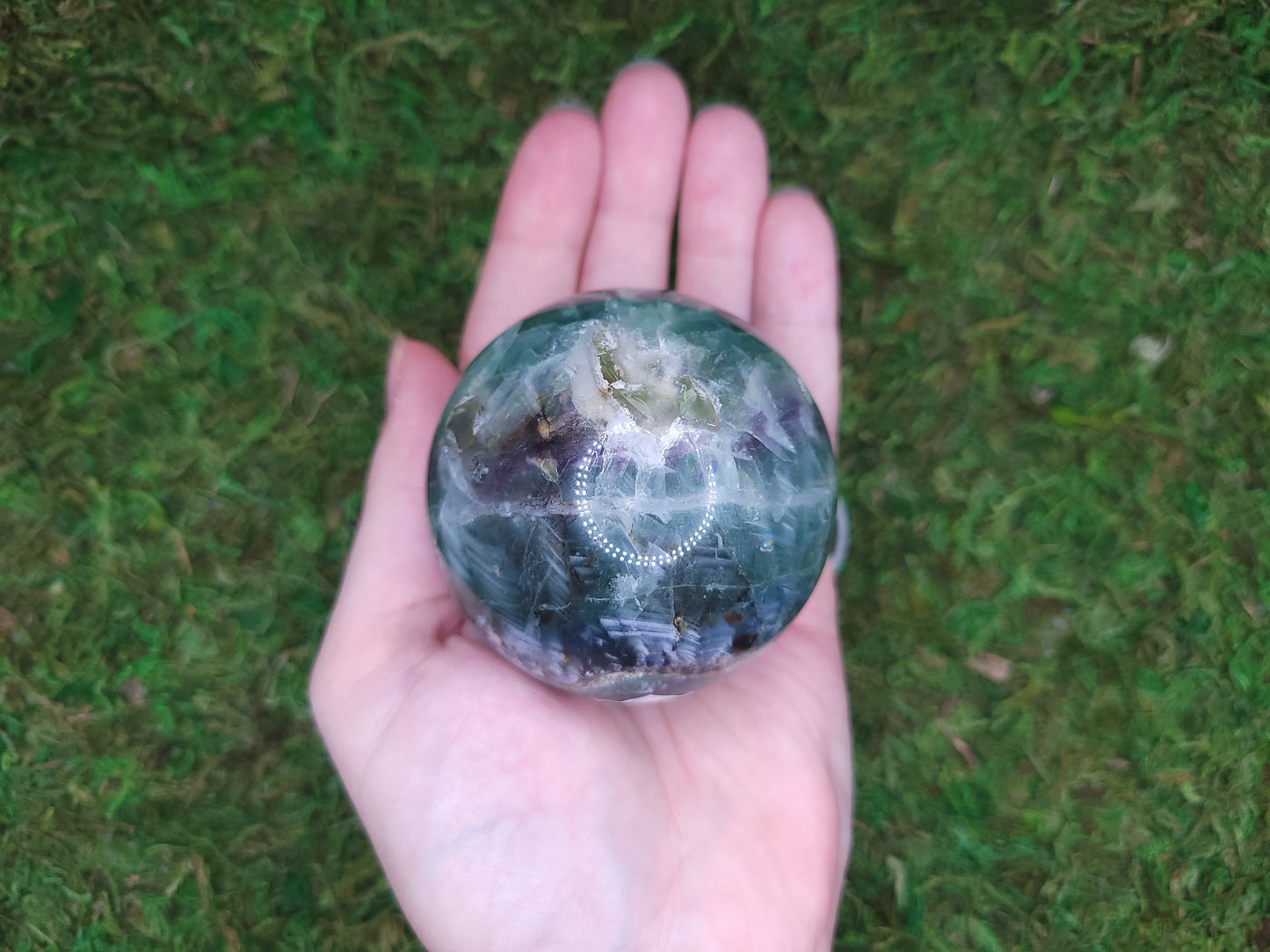 Feather Fluorite Sphere