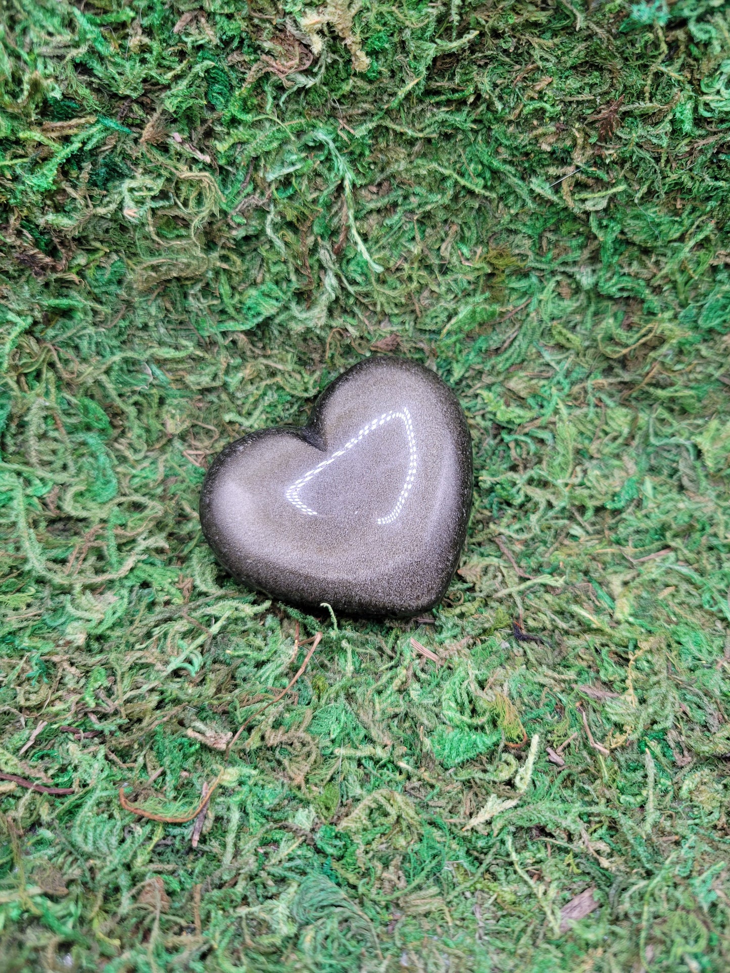 Gold Sheen Obsidian Heart
