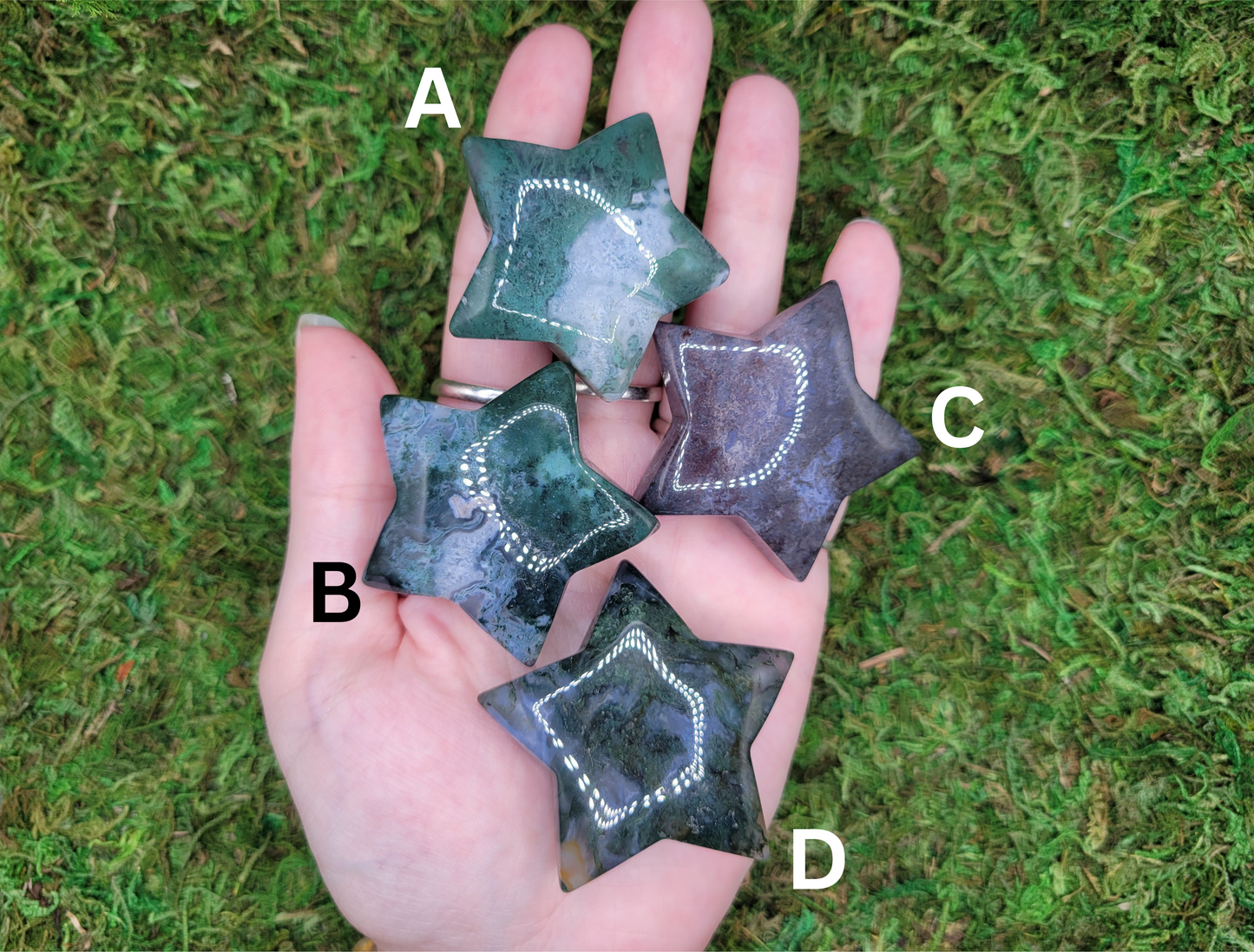 Moss Agate Stars