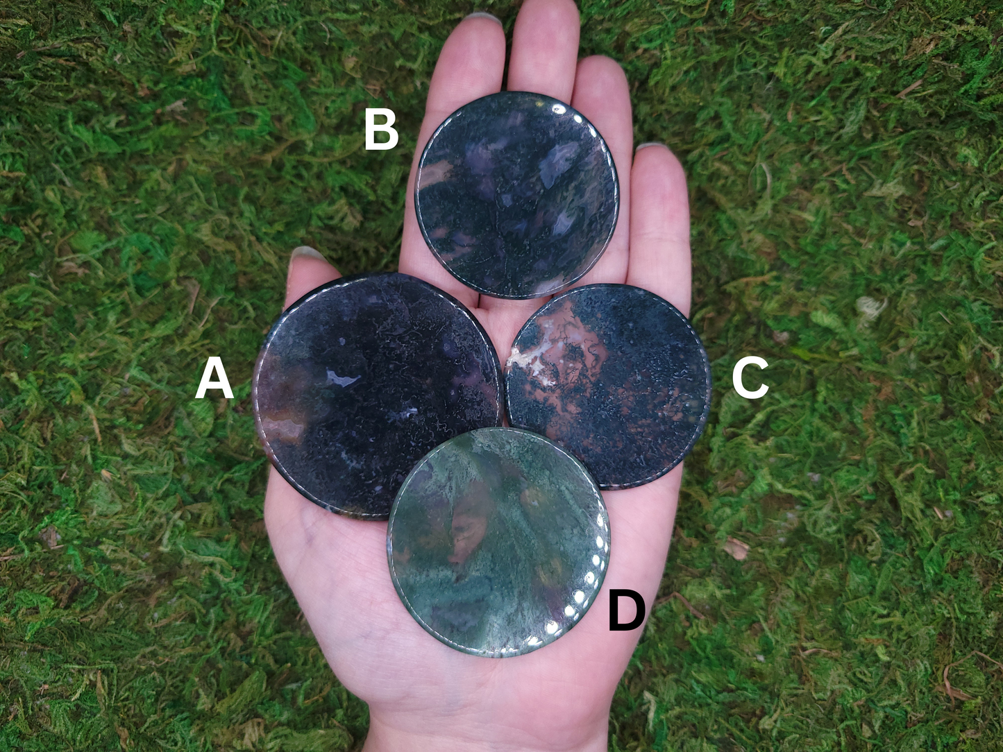 Moss Agate Coins