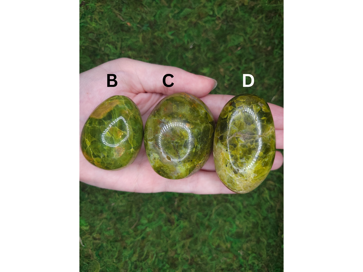 Green Opal Palm Stones