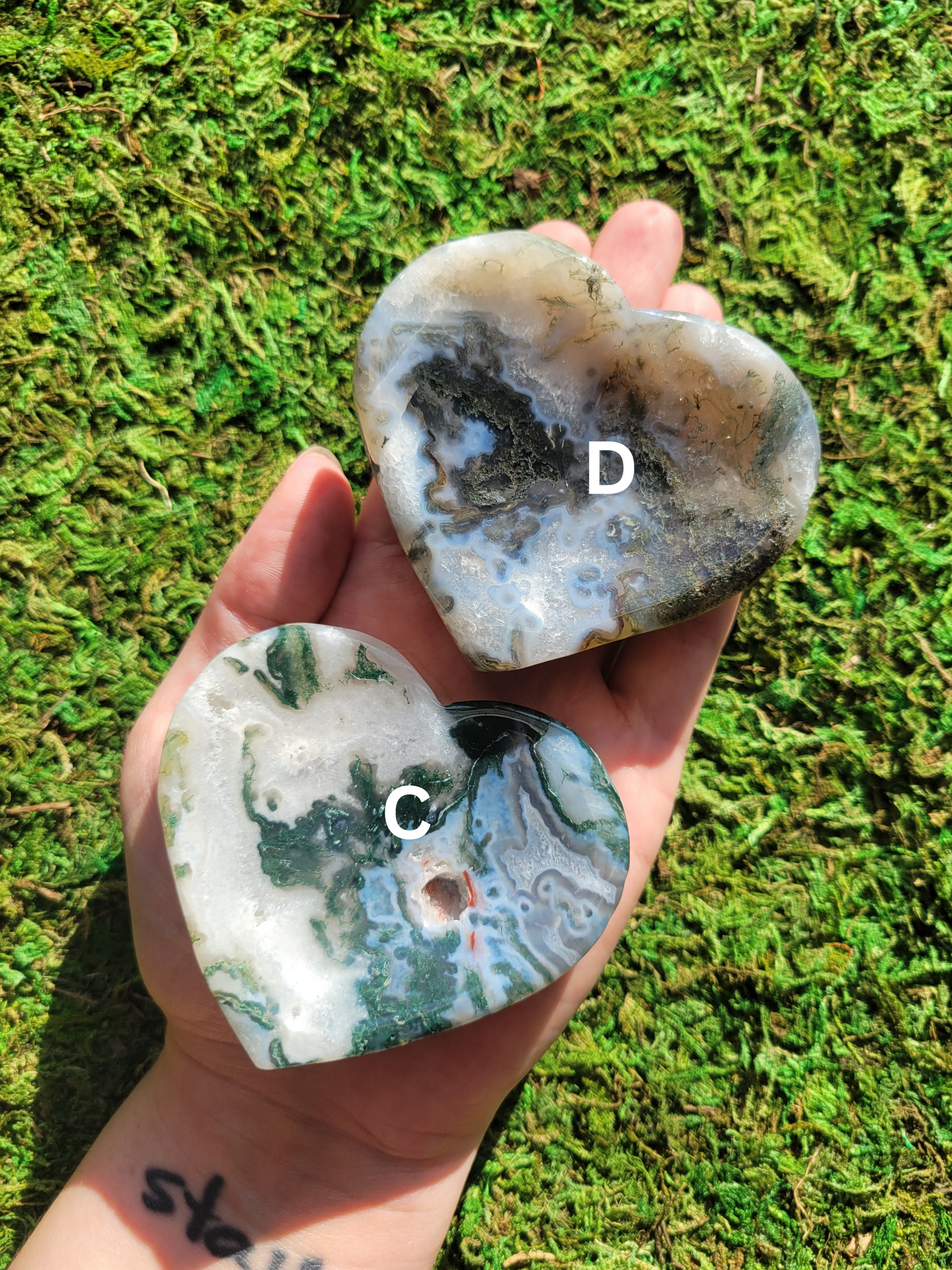 Moss Agate Heart Bowl