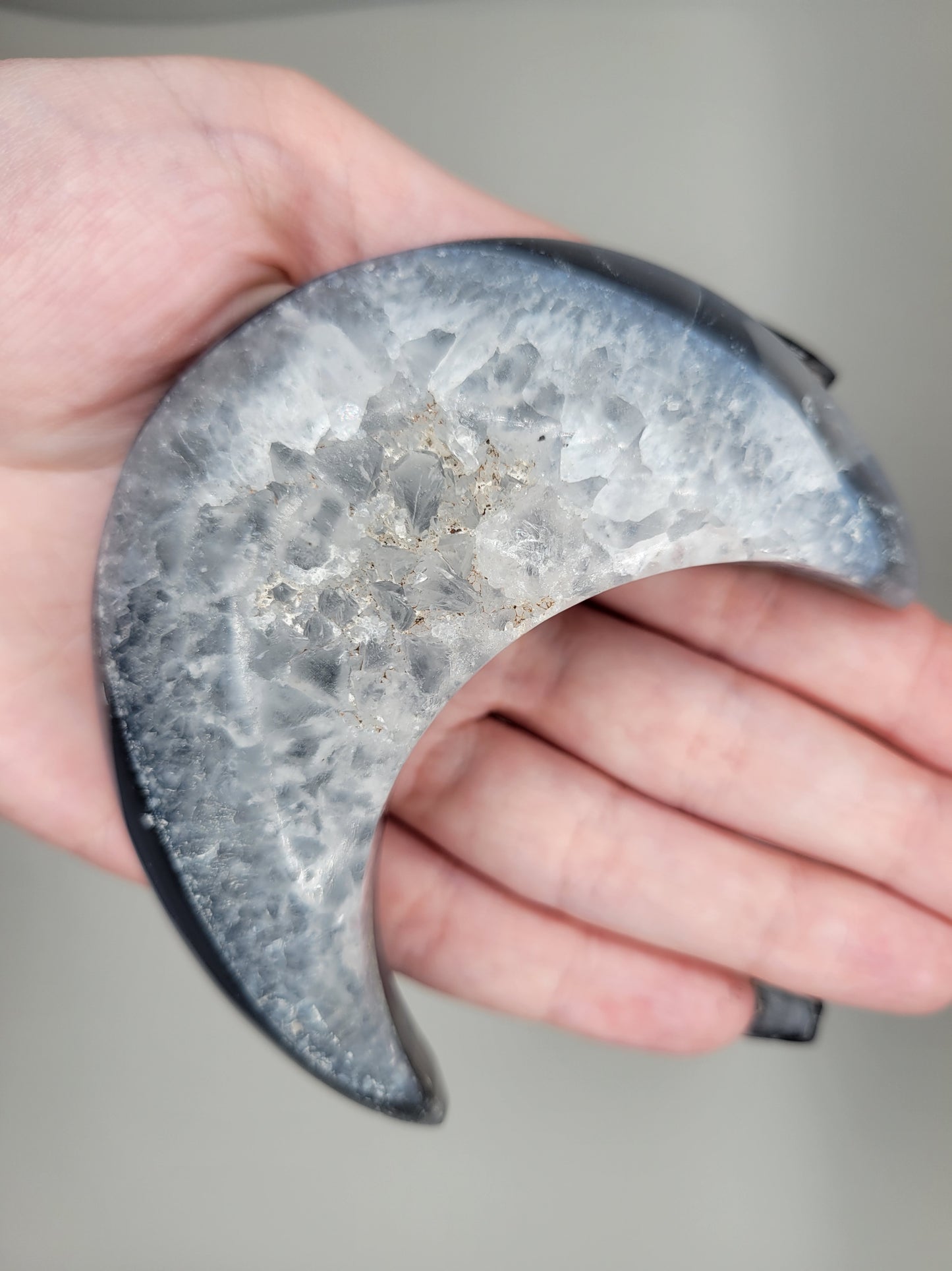 Agate Drusy Moon