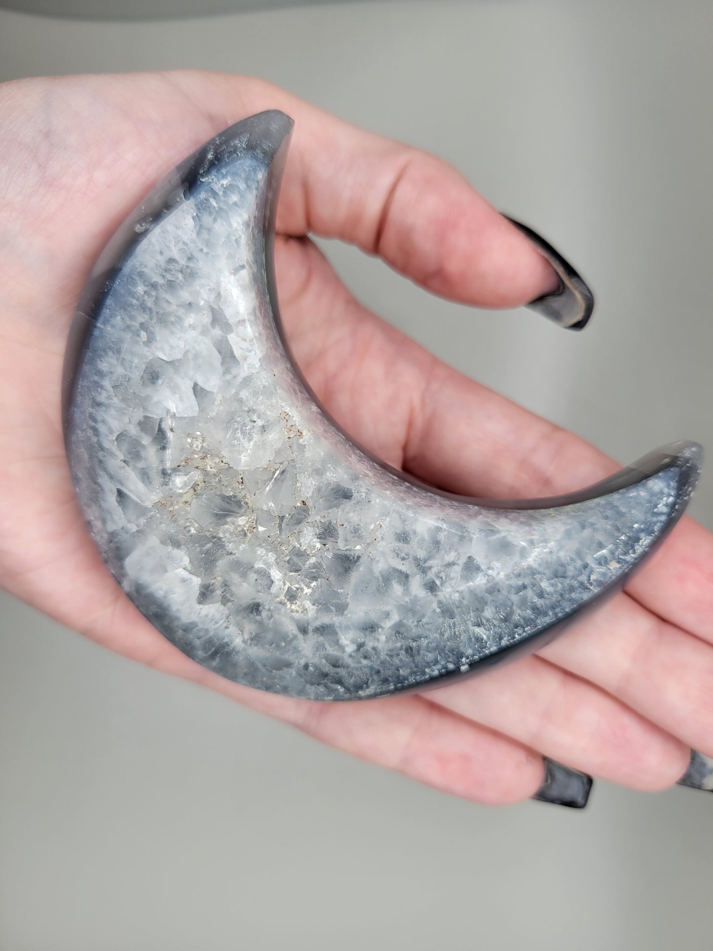 Agate Drusy Moon