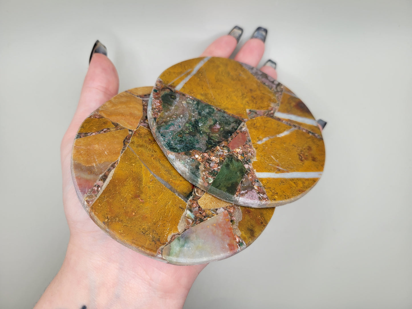 Ocean Jasper & Resin Coasters