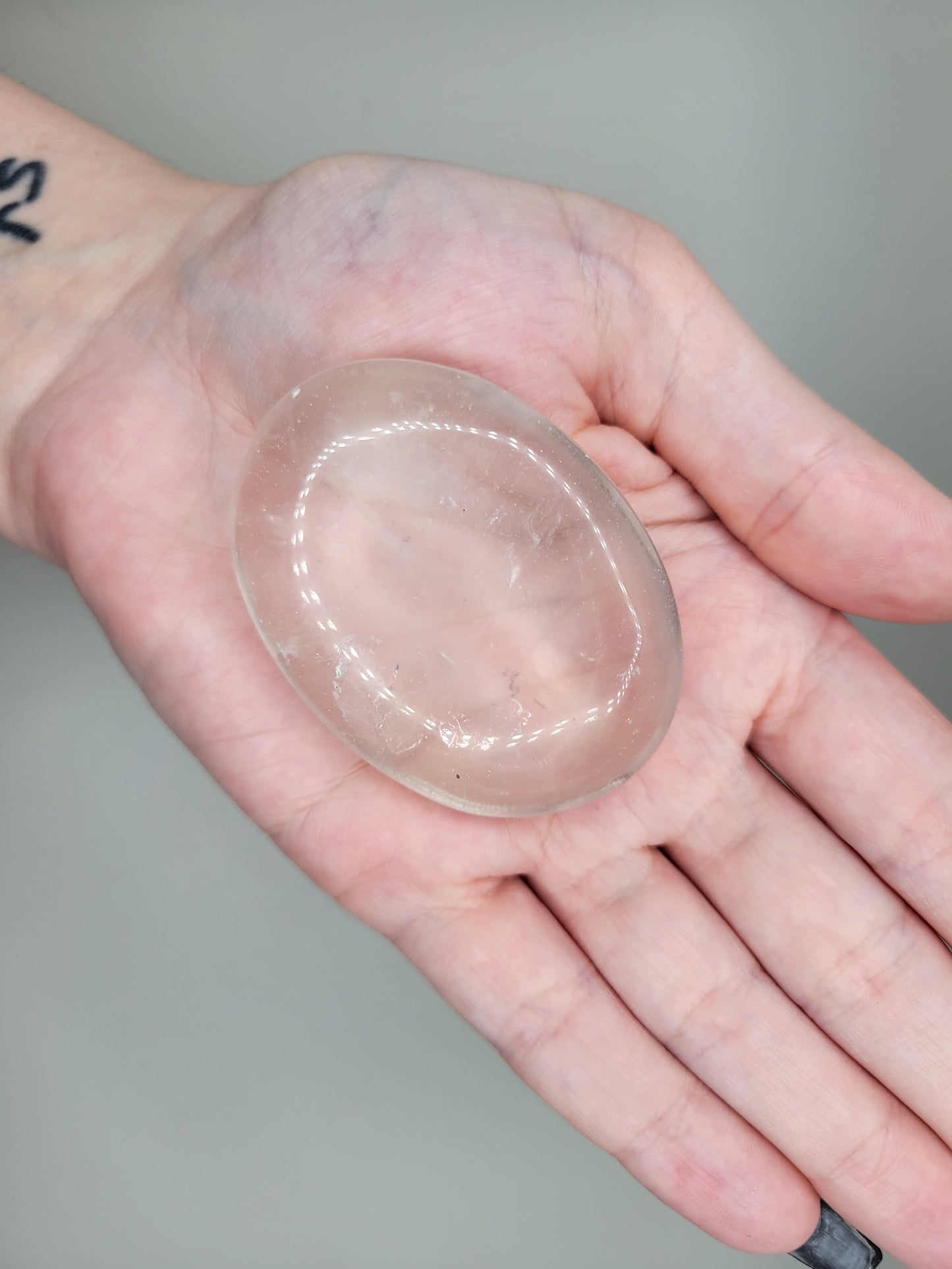 Clear Quartz Palm Stone