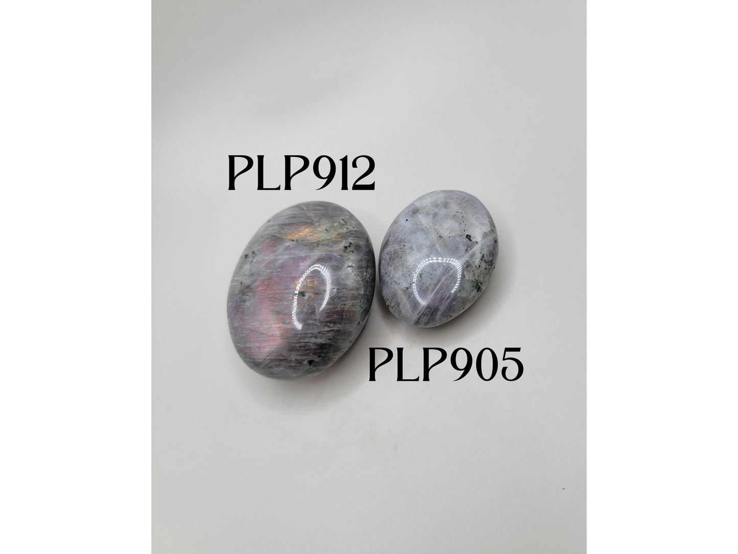 Labradorite Palm Stones - Purple & Orange Flash