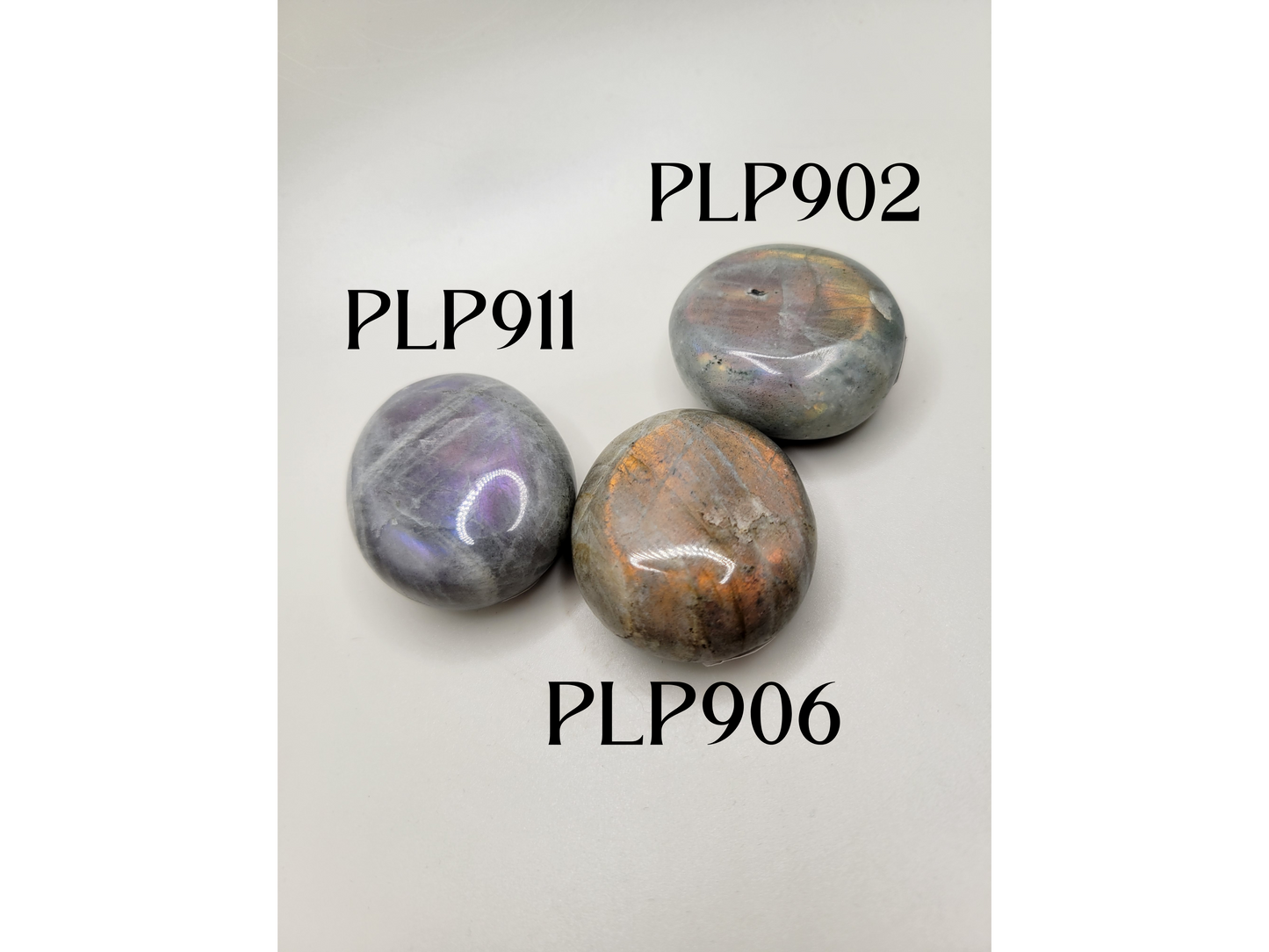 Labradorite Palm Stones - Purple & Orange Flash