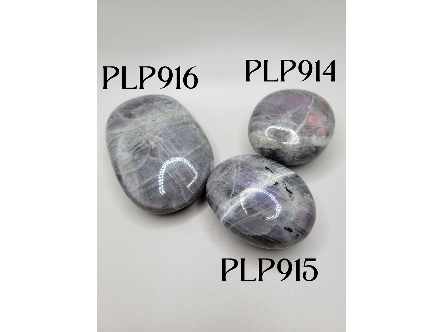 Labradorite Palm Stones - Purple & Orange Flash